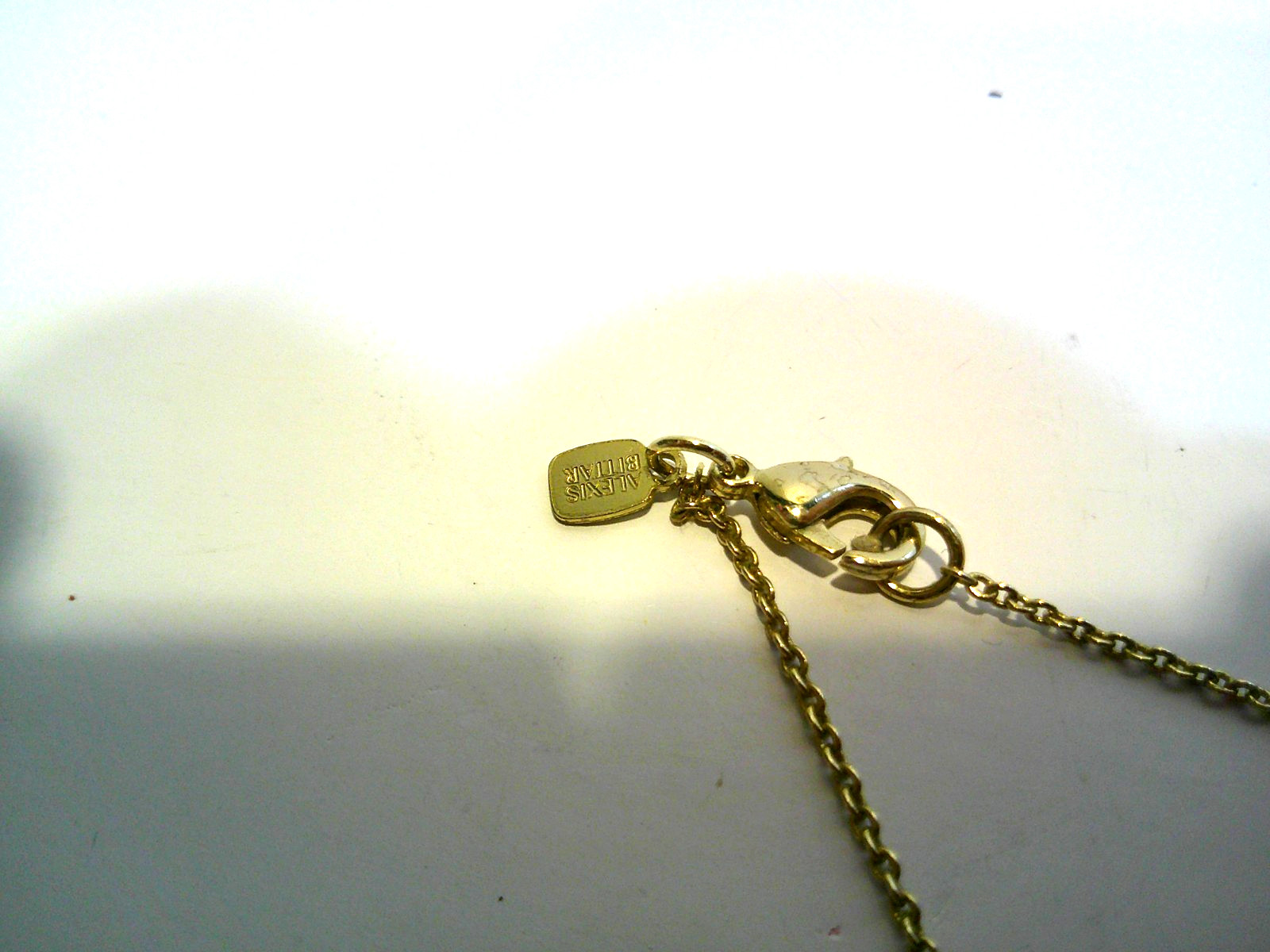 Alexix Bittar Lucite Necklace – 15in Blue & Goldtone