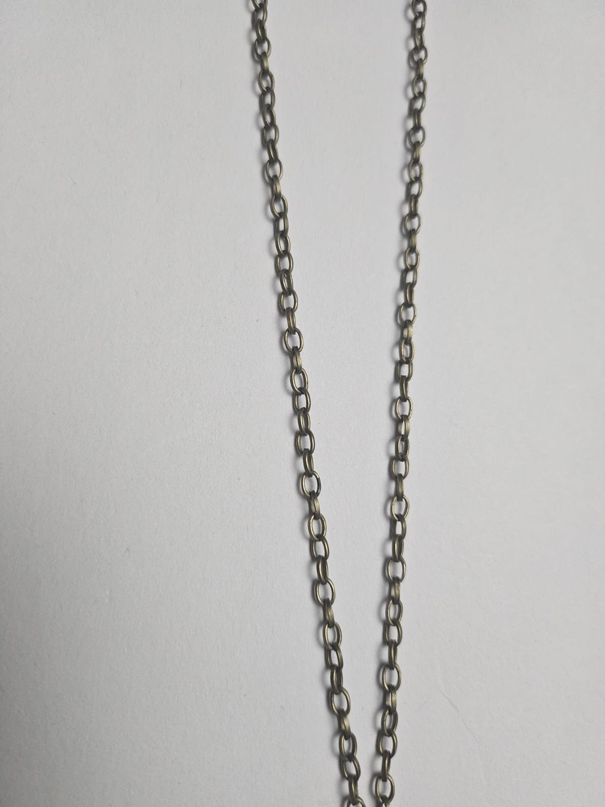 Vintage Boho Rhinestone Pendant Necklace Bronze Tone Multicolor Dangle Charm