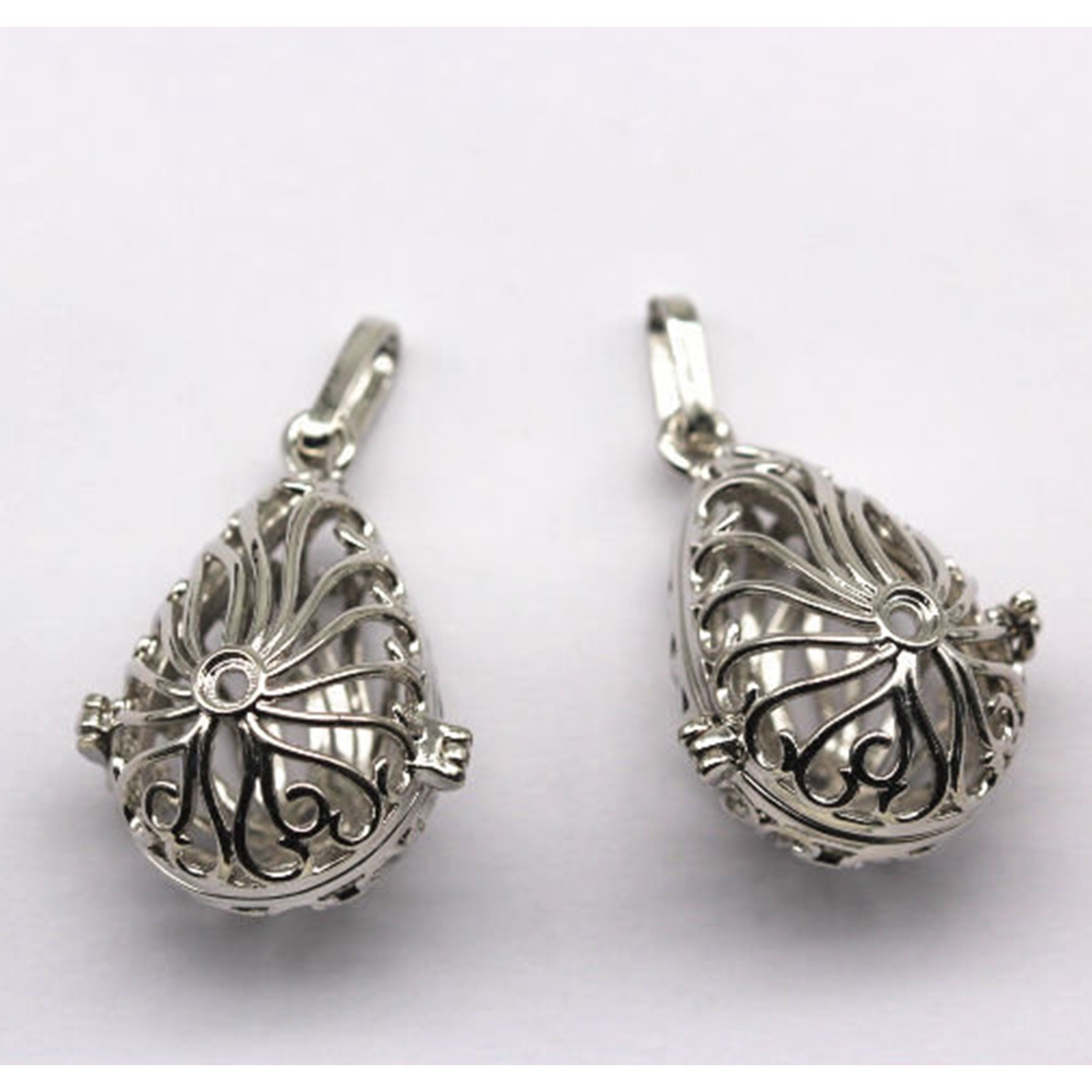 Silver Metal Oil Diffuser Pendant Teardrop Size 20x28mm Sold Per Piece