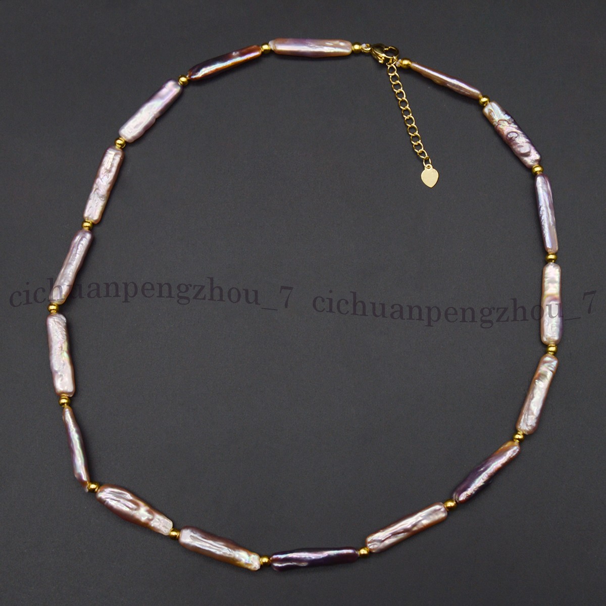 5x24mm Natural Freshwater Purple Rectangle Pearl Necklace Bracelet Earrings
