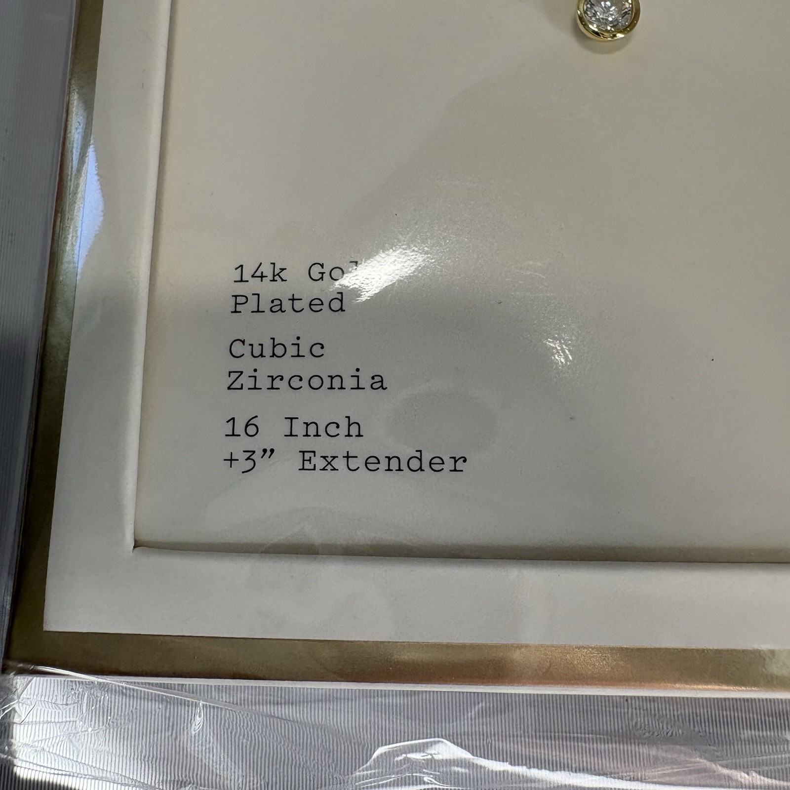 A New Day Demi Fine 14K Gold-Plated 16” Necklace Cubic Zirconia