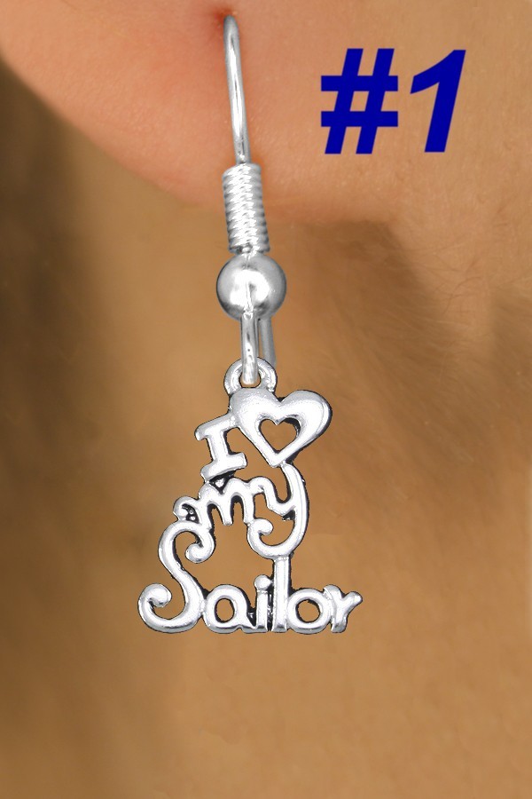 SAILOR NAVY MARINE Love Heart Grandmother Wife USA Patriotic Military Jewelry