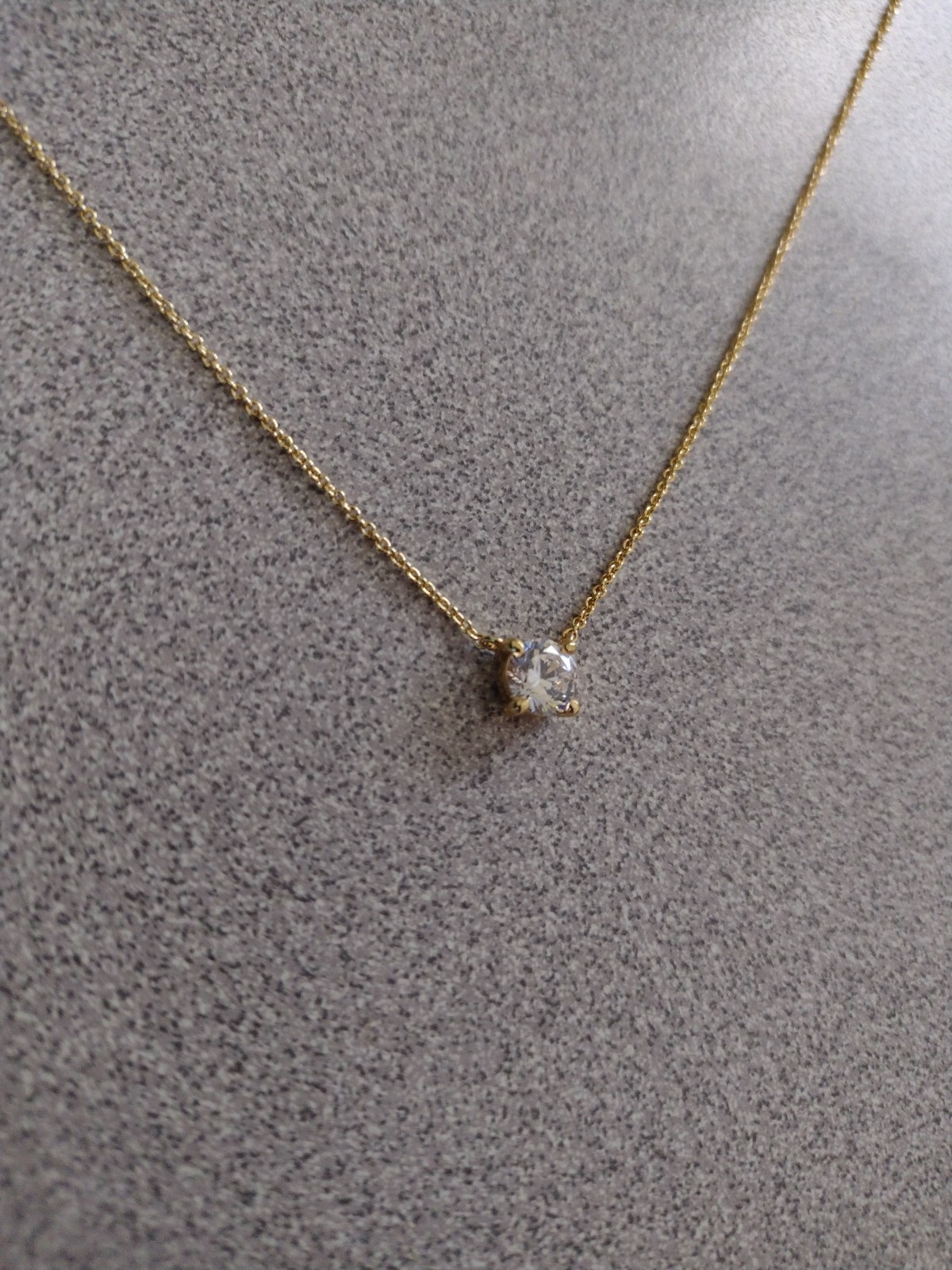 Electric Picks The One Necklace 14k Gold Plated 16″ with 6mm Crystal