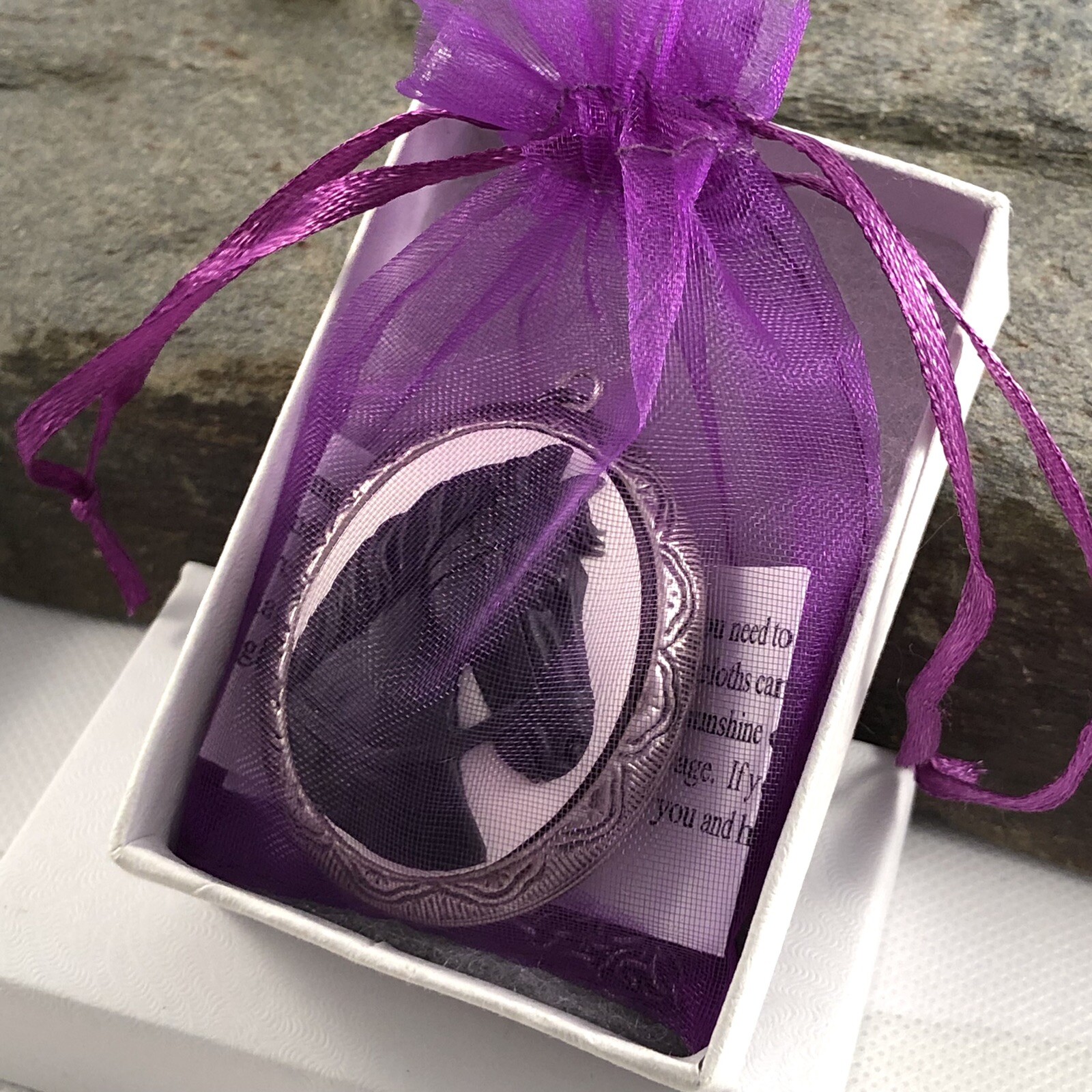 Black Horse Cameo Locket Necklace, Antique Silver, Memory Photo Keepsakes Box