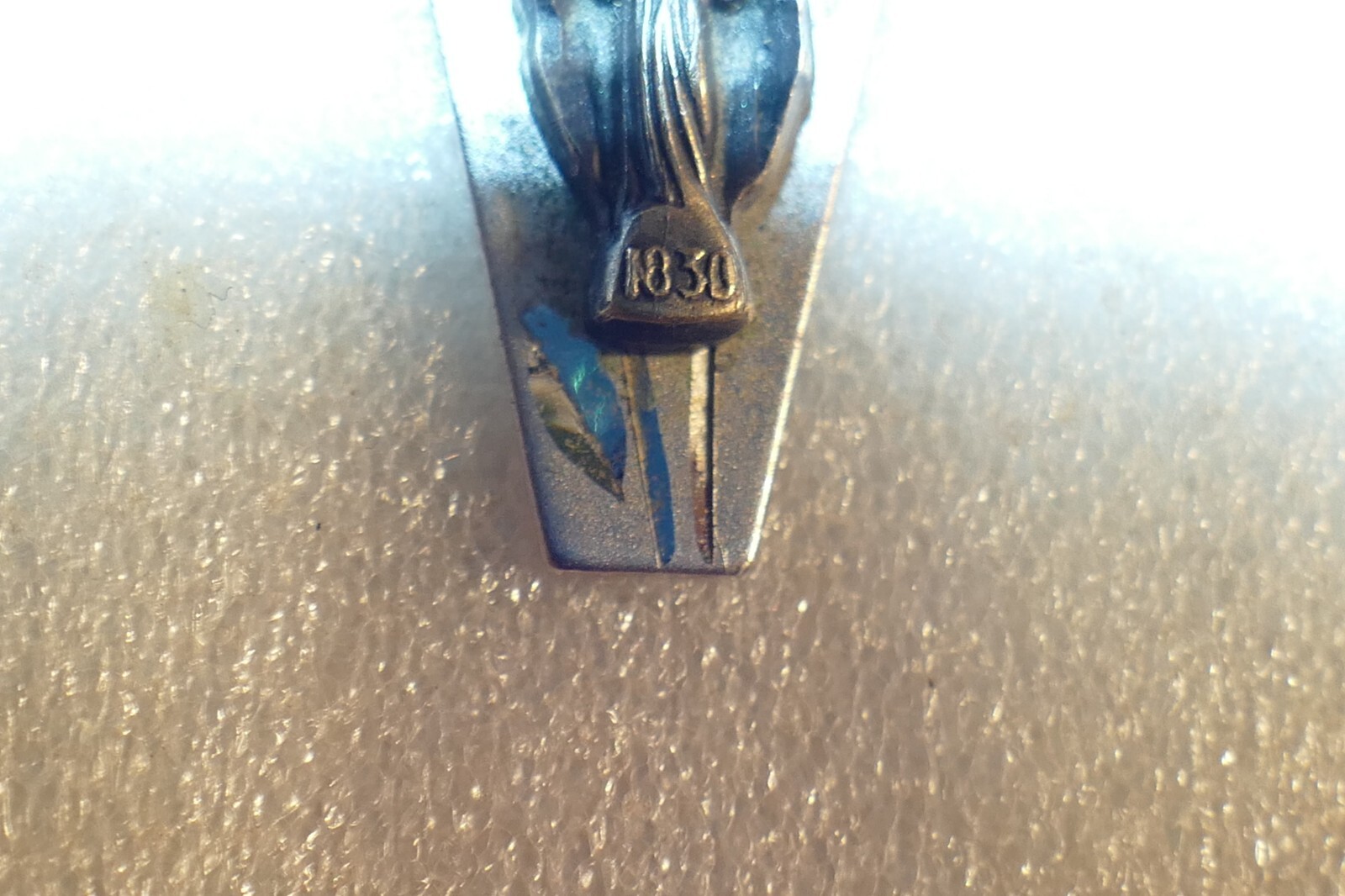 Sterling Silver Etched Pendant on chain, Angel of Harmony Stamped 1030