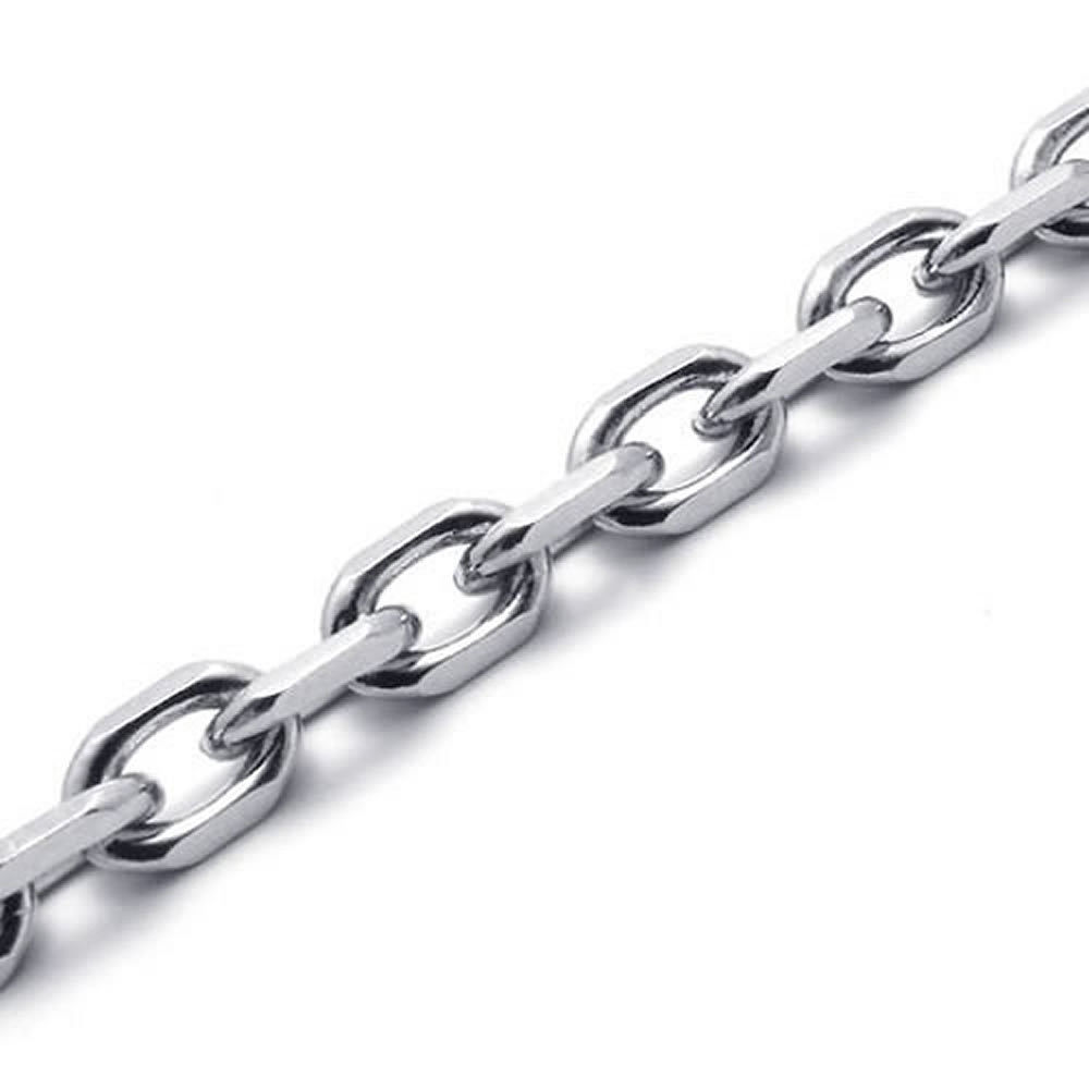 Women’s Men’s 316L Stainless Steel Necklace O Chain 3mm-7mm Silver Tone 18″-30″