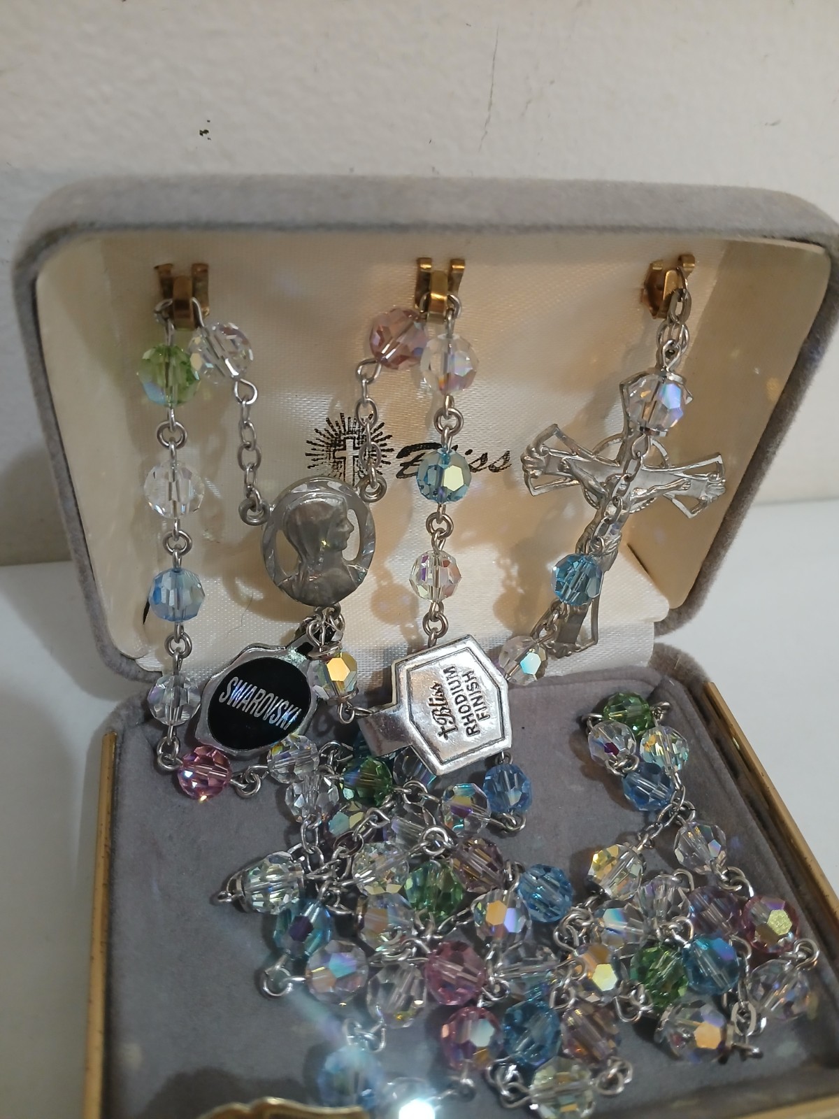 Bliss Religious Necklace Swarovski Rhodium Finish
