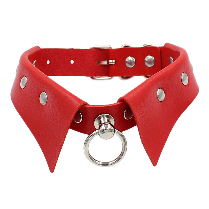 Gothic Punk Faux Leather Business Collar Choker Chick Necklace Band