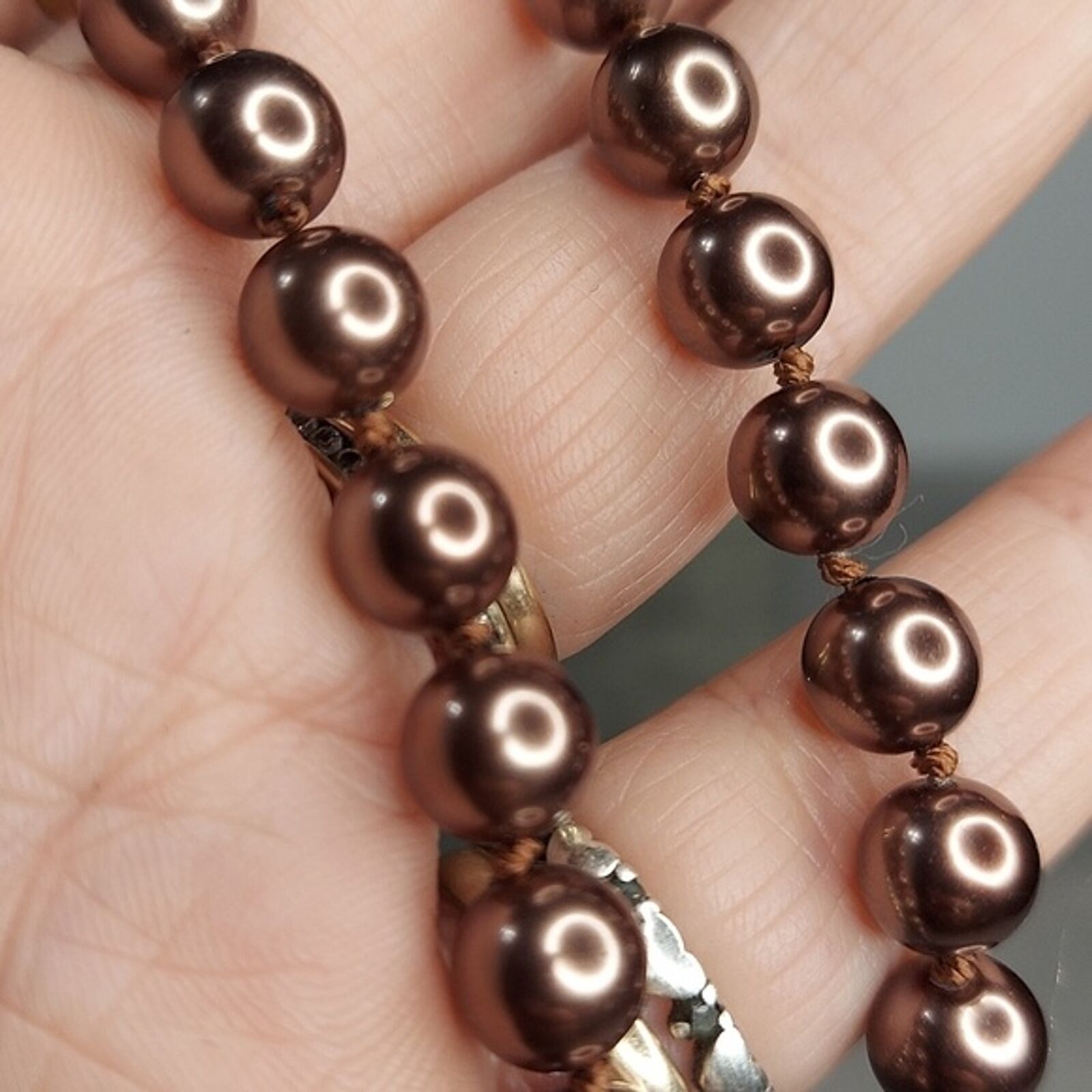 RMN Roman Bronze pearl necklace