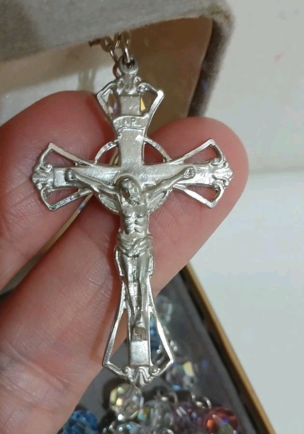 Bliss Religious Necklace Swarovski Rhodium Finish