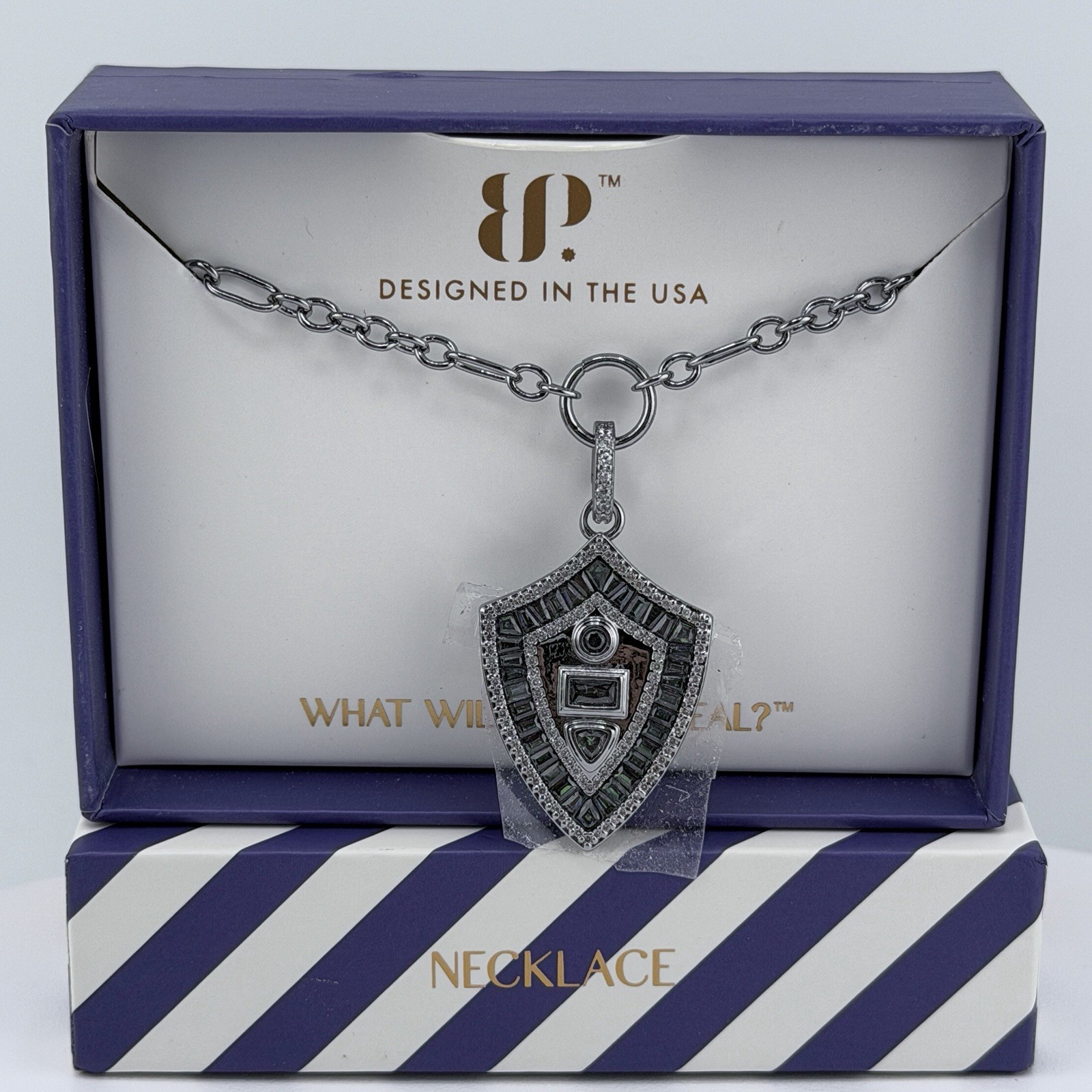 Bomb Party June 2026 Necklace “The Arabella Shield” Alexandrite on Hematite