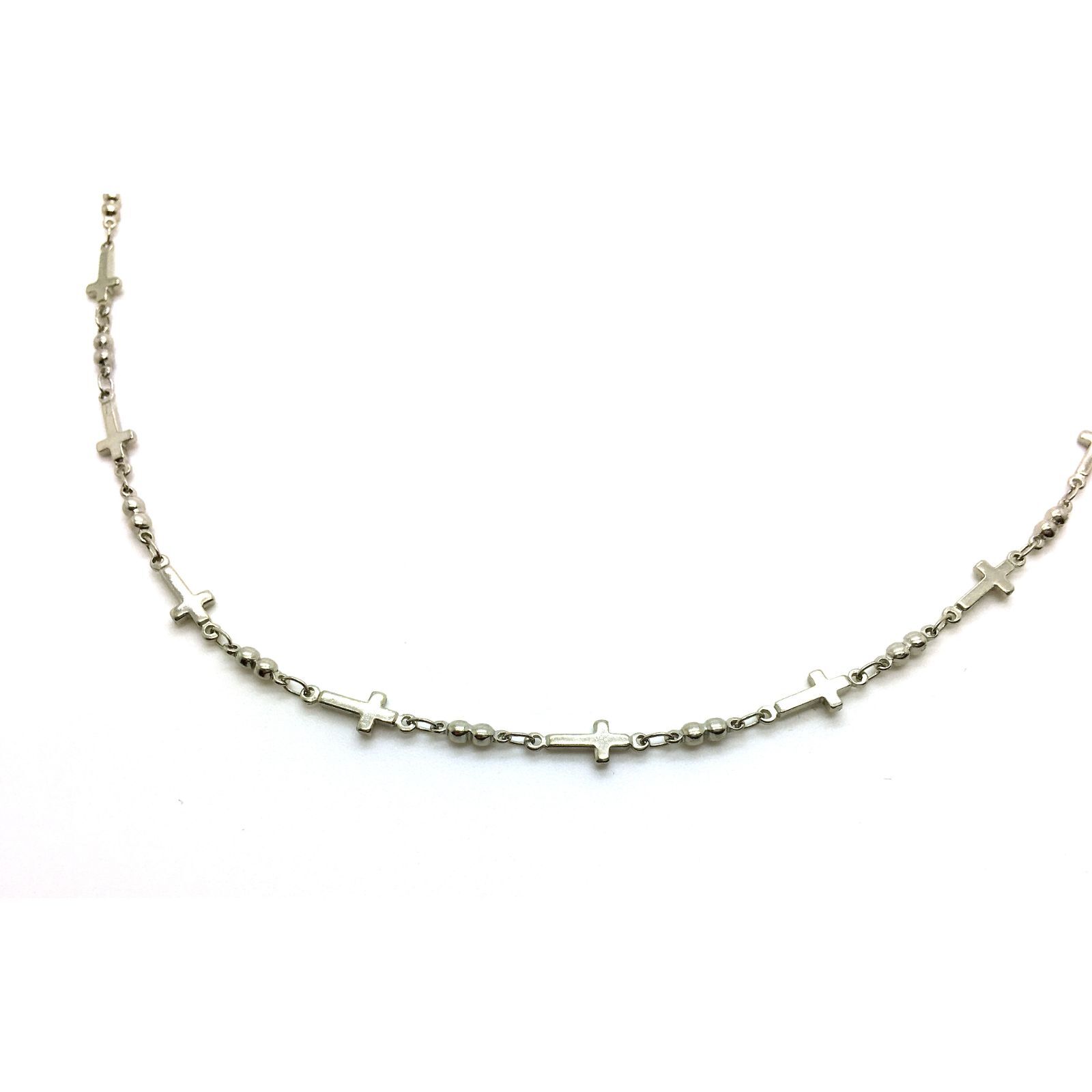 Mariana Women’s Cross Necklace Rhodium Plated Crystal 21″ Chain
