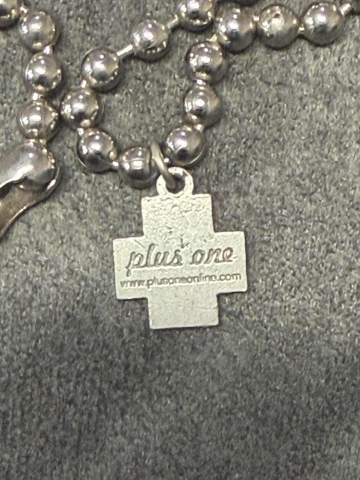 Plus One Band Necklace Christian Boyband Y2K Chain Cross Pendant
