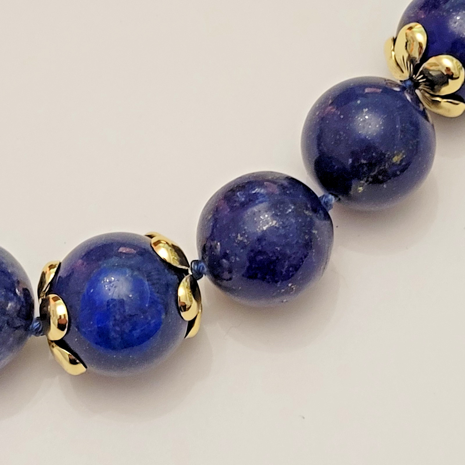 QVC Aluma AIL Lapis Lazuli 19mm-20mm Bead Necklace ~ 24″