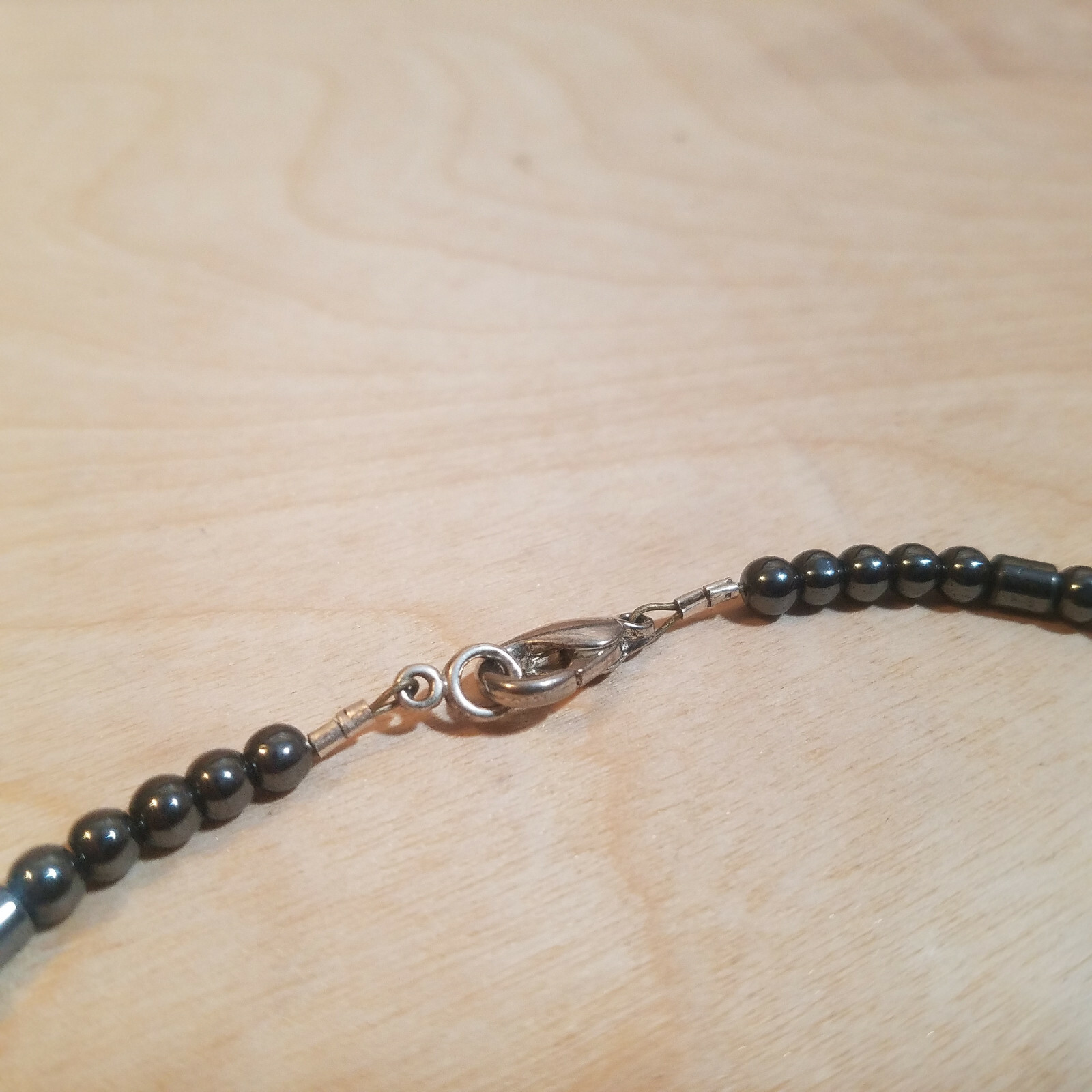 Hematite Choker Necklace Black Fashion Costume Punk Jewelry 6.5 in- Swanky Barn