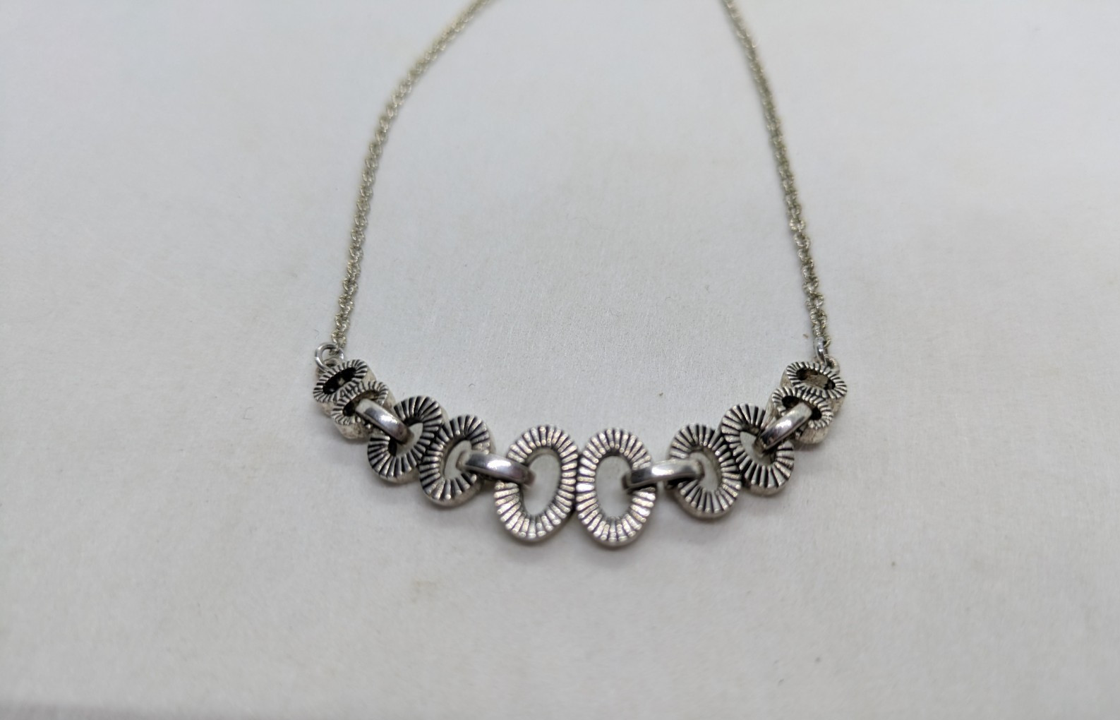 Vintage Napier Silver Tone chain Necklace 46cm