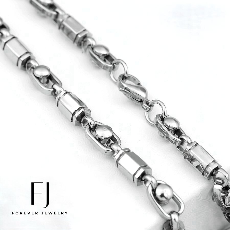 Men’s 20″ Stainless Steel 6mm Hexagon Link Chain Necklace*High Polish*BOX