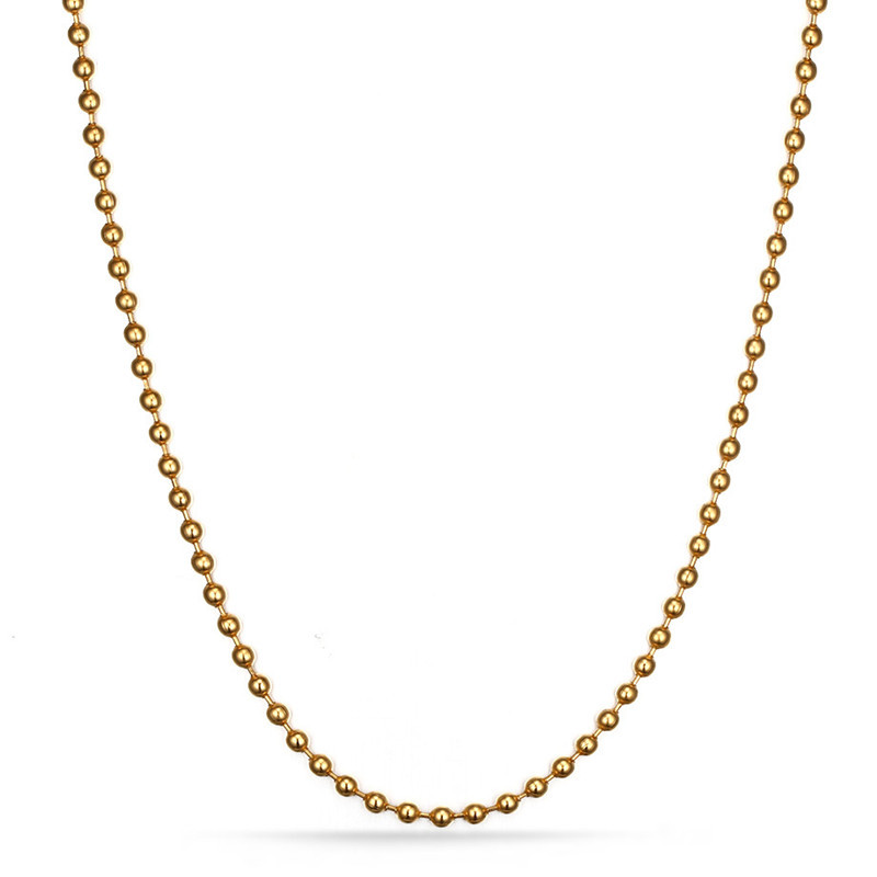 60cm Silver/Gold/Black Clavicle Stainless Steel Ball Chain Women’s Necklace Gift