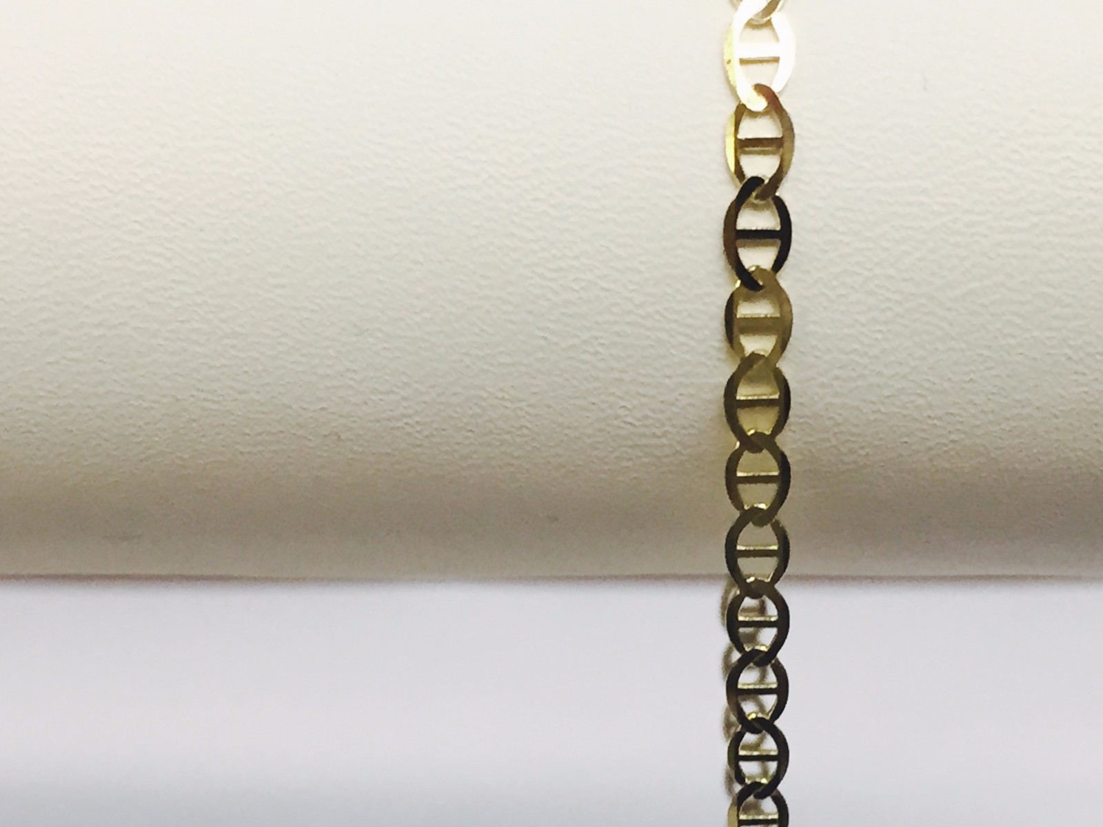 10k Yellow Gold 9″ Solid Anchor Mariner Link Anklet Chain Bracelet 3.2 mm 2Gram