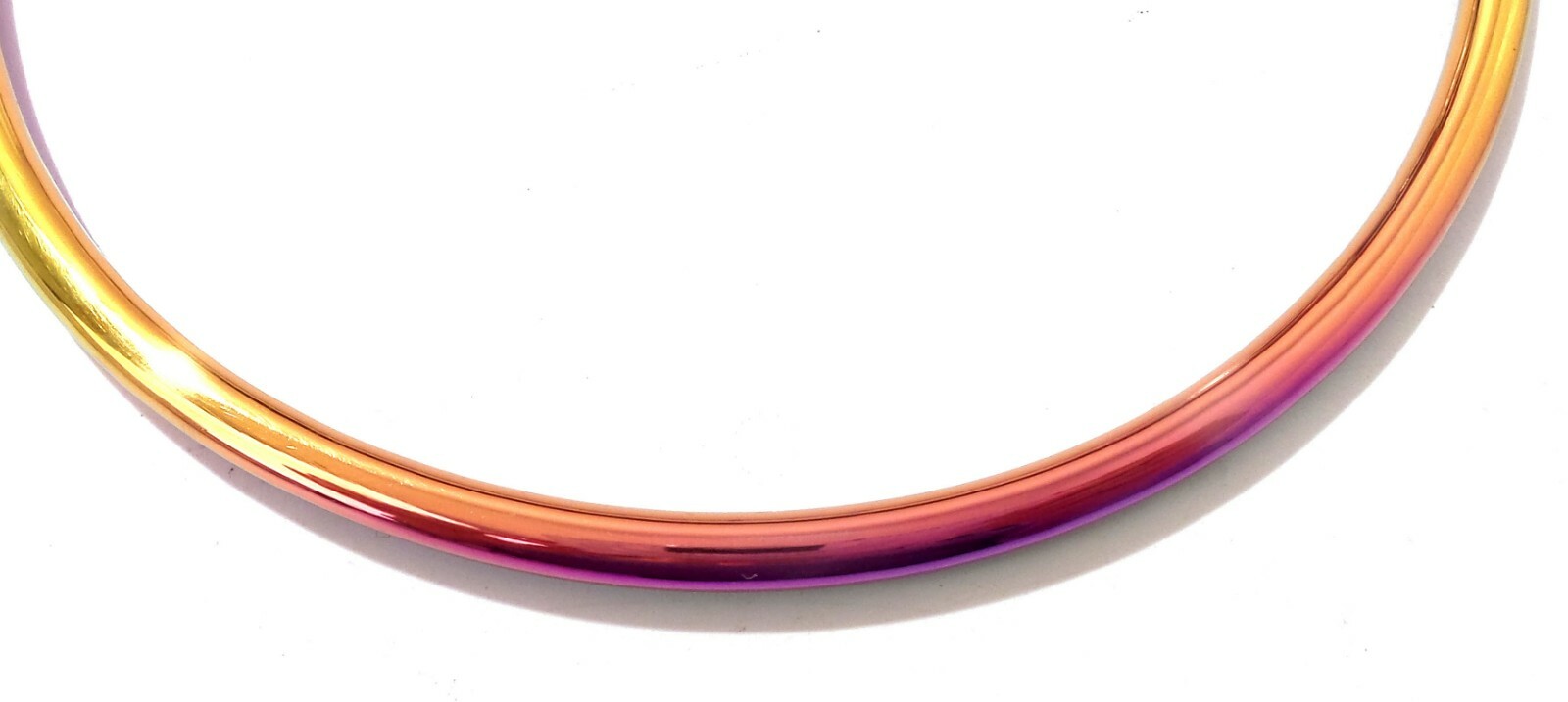 19″ 6MM Thin Rainbow Eternity Collar Locking Slave Collar – CuffStore