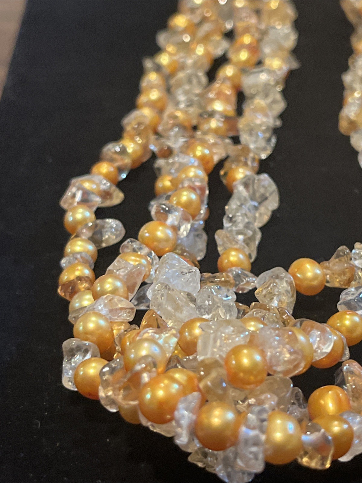 Ross Simons Jewelry Sterling Silver 925 Necklace Baroque Citrine Pearls Quartz