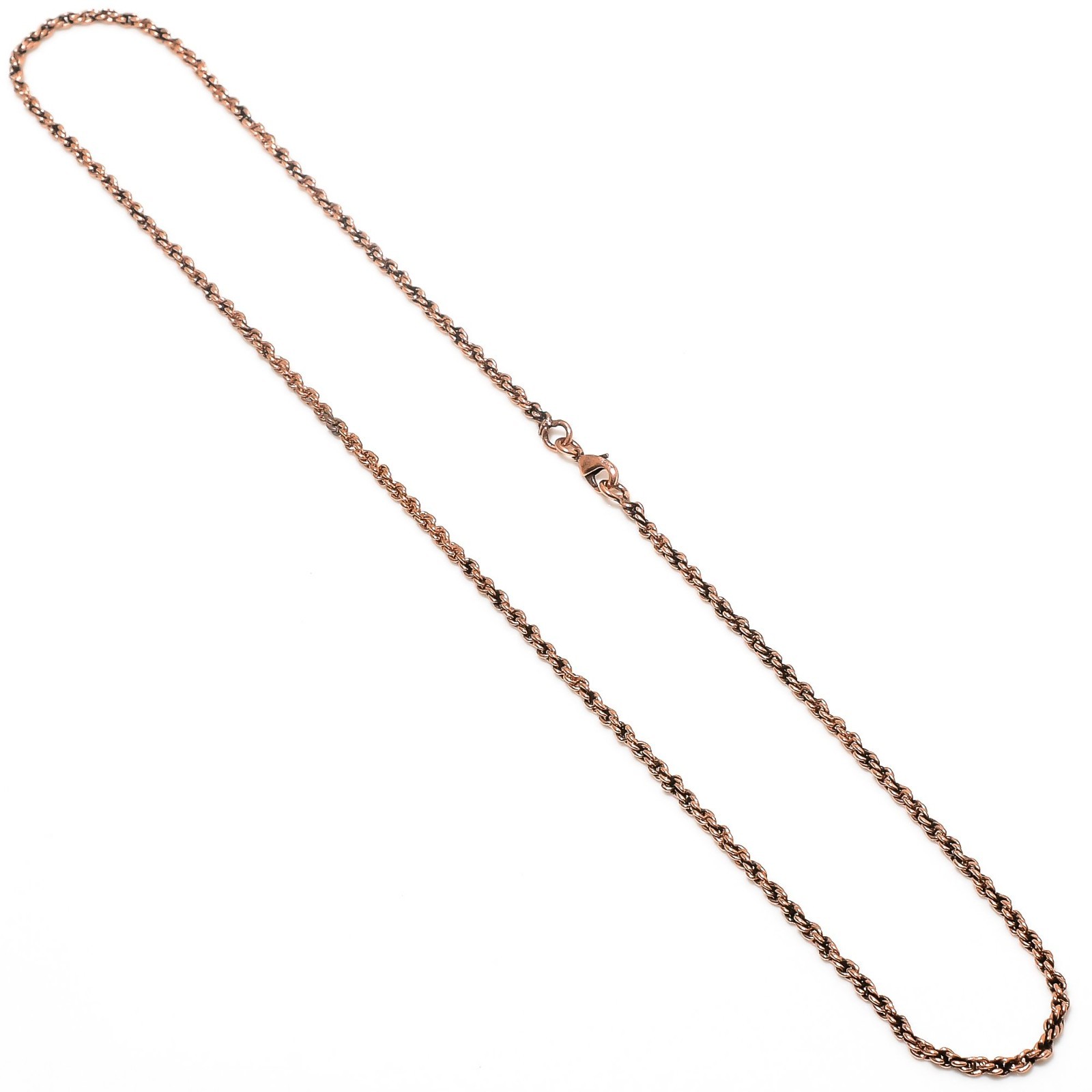 Cz Copper Chain Necklace With Lobster Clasp Handcrafted Curb Chain For Necklace