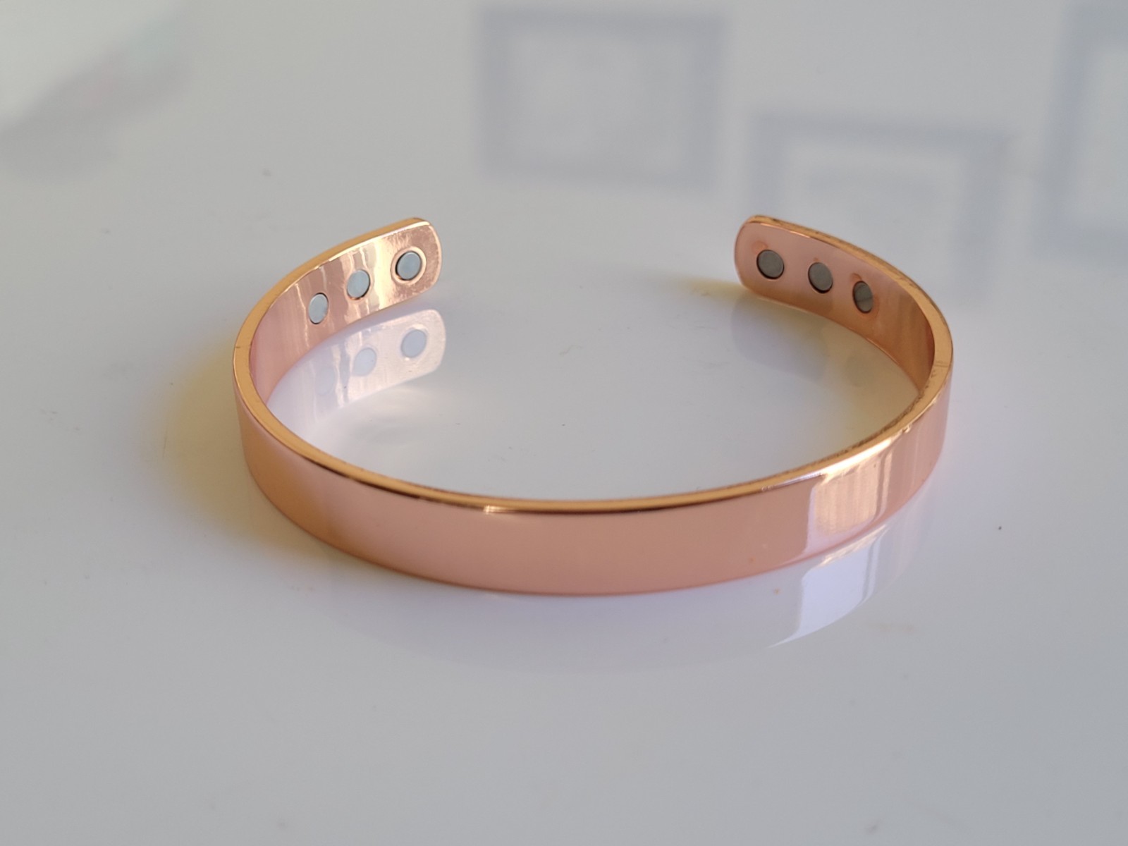 Pure Copper Magnetic Flat Bracelet Arthritis Pain Therapy Men Women Cuff