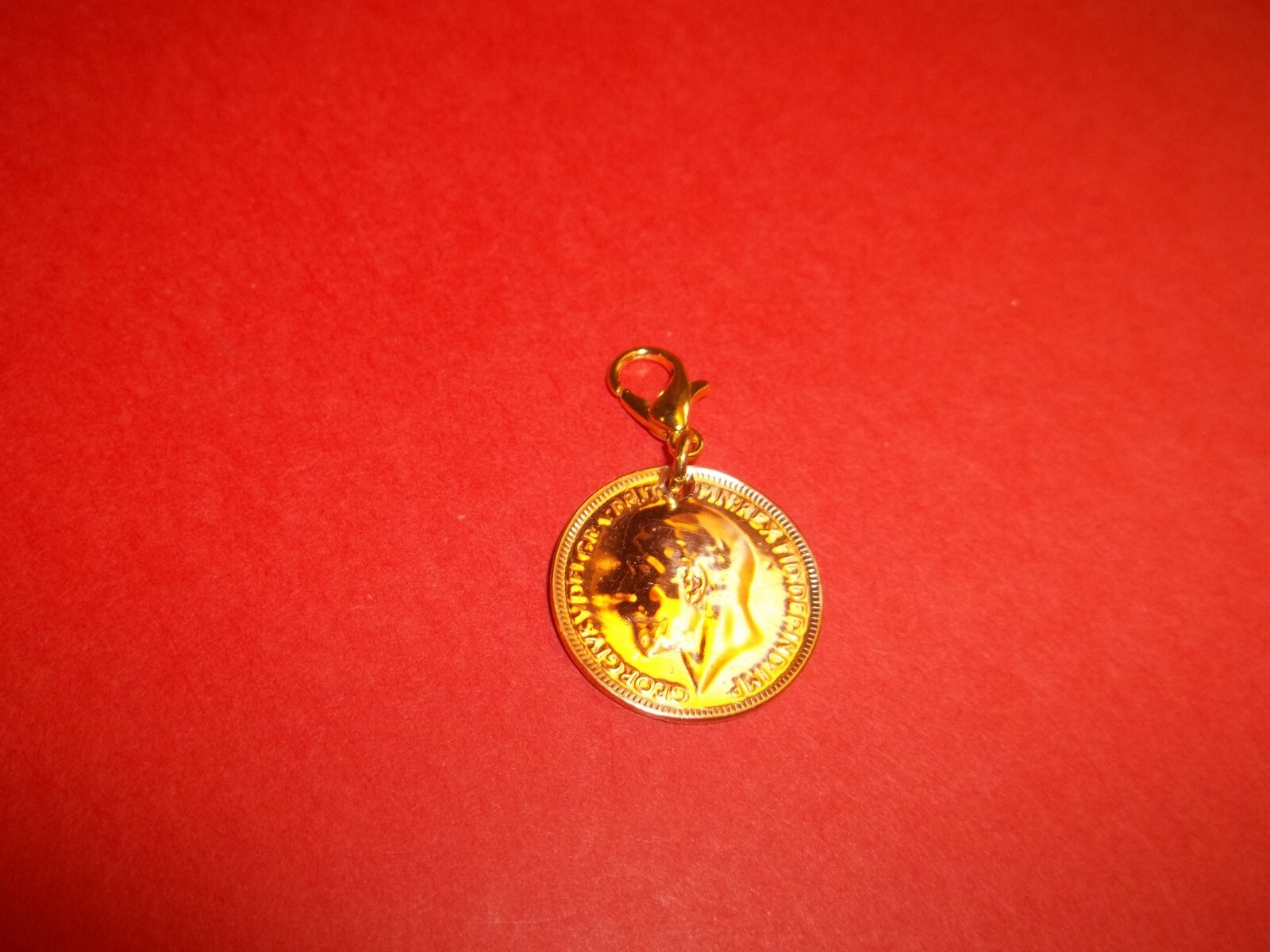 FARTHING COIN – BRITANNIA – HIGHLY POLISHED PENDANT / CHARM – 1913 to 1936