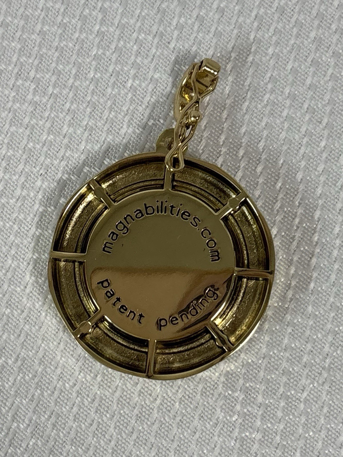 Magnabilities Large Gold Tone Pendant W/1 Magnetic Charm