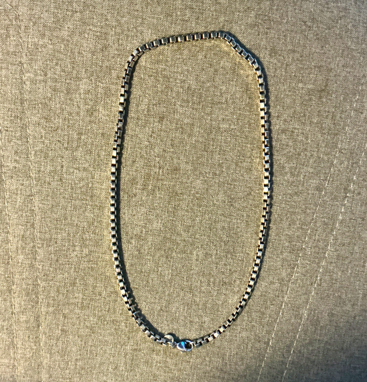 18” Tiffany & Co. 925 Silver Venetian Box Link Chain Necklace (39.30g.)