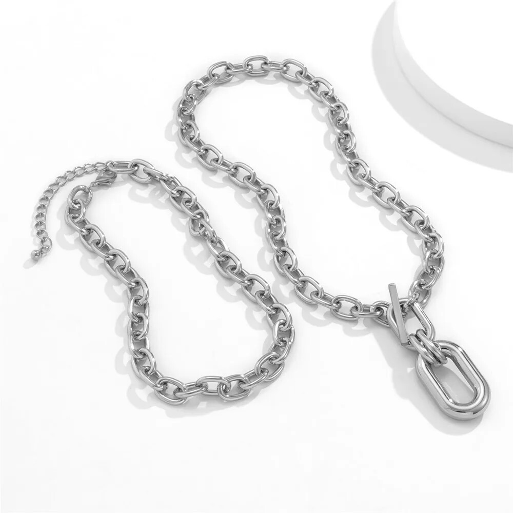 Women’s Jewelry Exaggerated Chunky Mult-Layer Chain Choker Necklace 88-O