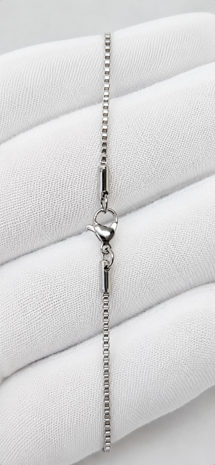 Stainless Steel Box Chain 1.5mm 16-24in For Men Women Hip Hop Jewelry Unisex