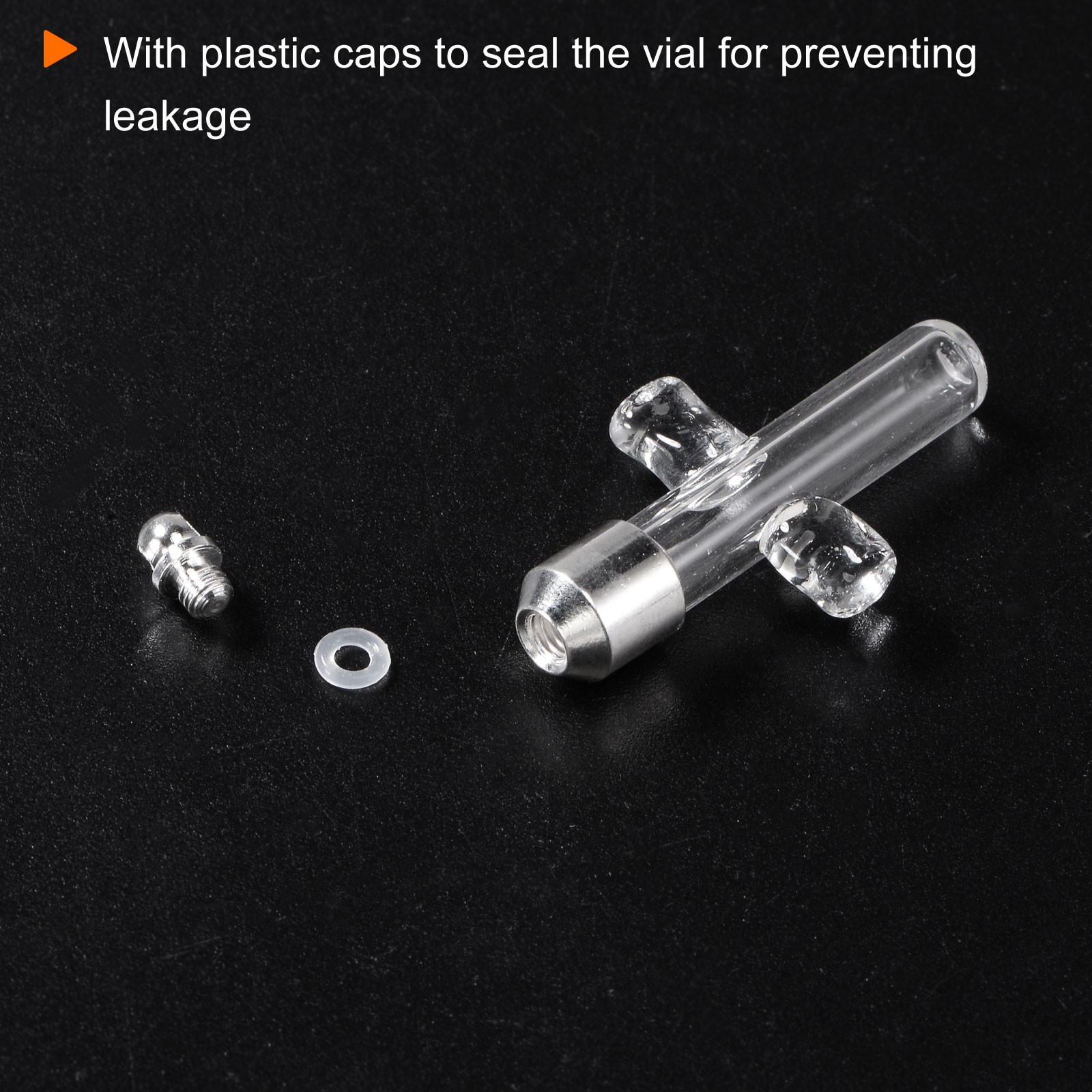 5pack Name on Rice Glass Vial Pendant Cross