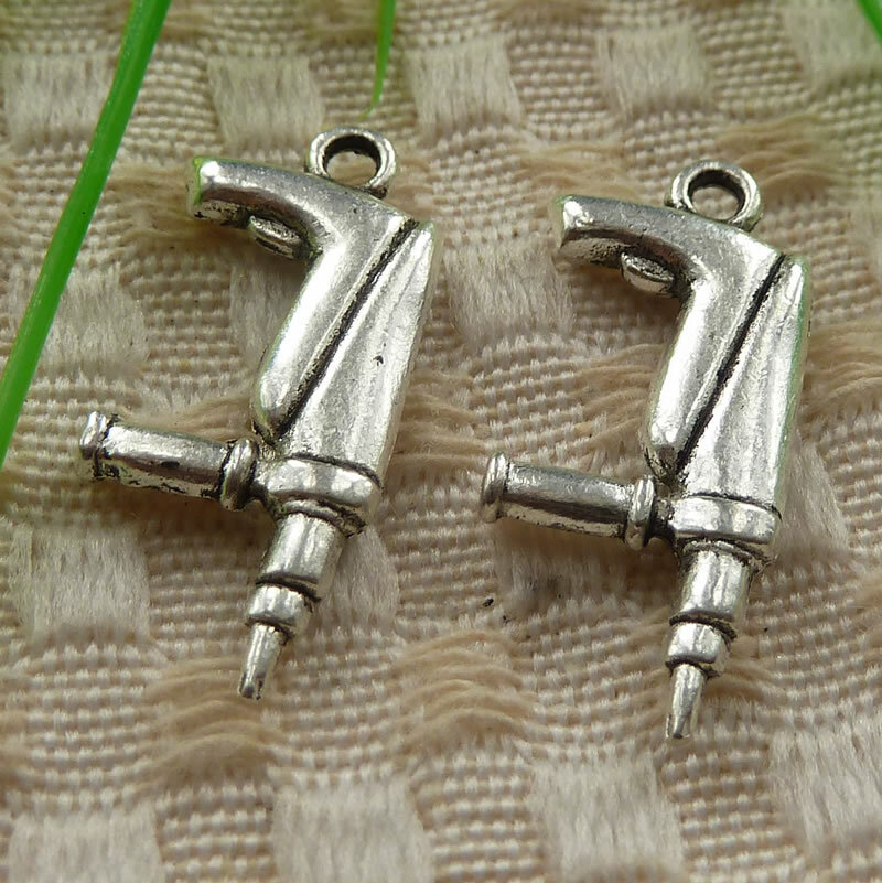 120 Pcs Tibetan Silver Electric Drill Charms 27X12MM S4185 DIY Jewelry Making