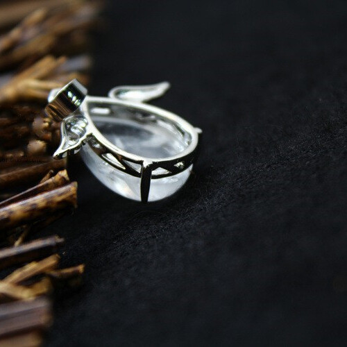 25*24mm Natural Stone Crystal Gemstone Angel Wing Pendant Unisex Adult Jewelry
