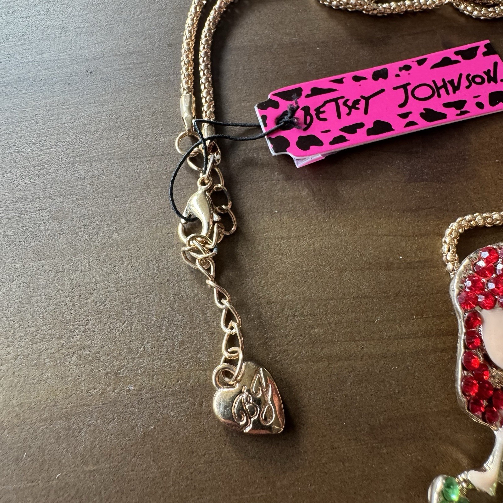 NEW Betsey Johnson Little Mermaid Pendant Necklace Disney Parks Rhinestones