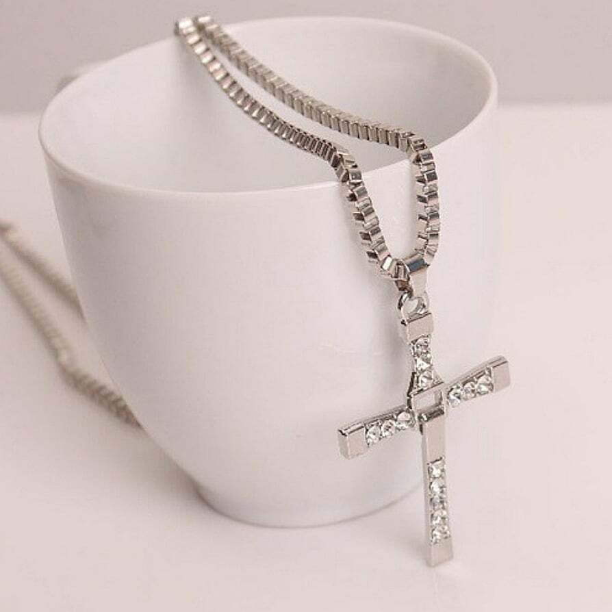 Fast and Furious Movie Dominic Toretto’s Cross CZ Necklace (Pendant + Chain)