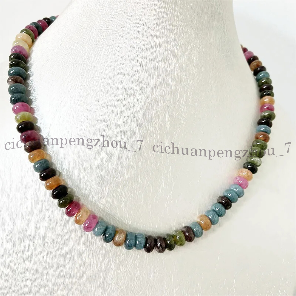 Natural Colorful Tourmaline Rondelle Gemstone Beads Necklace 14-48” 4x6mm 5x8mm