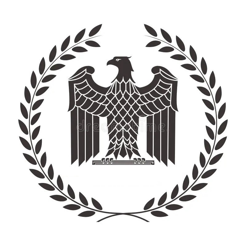 ROMAN EMPIRE EAGLE Necklace – 1 1/4″ Silver Steel Pendant – 24″ Stainless Chain