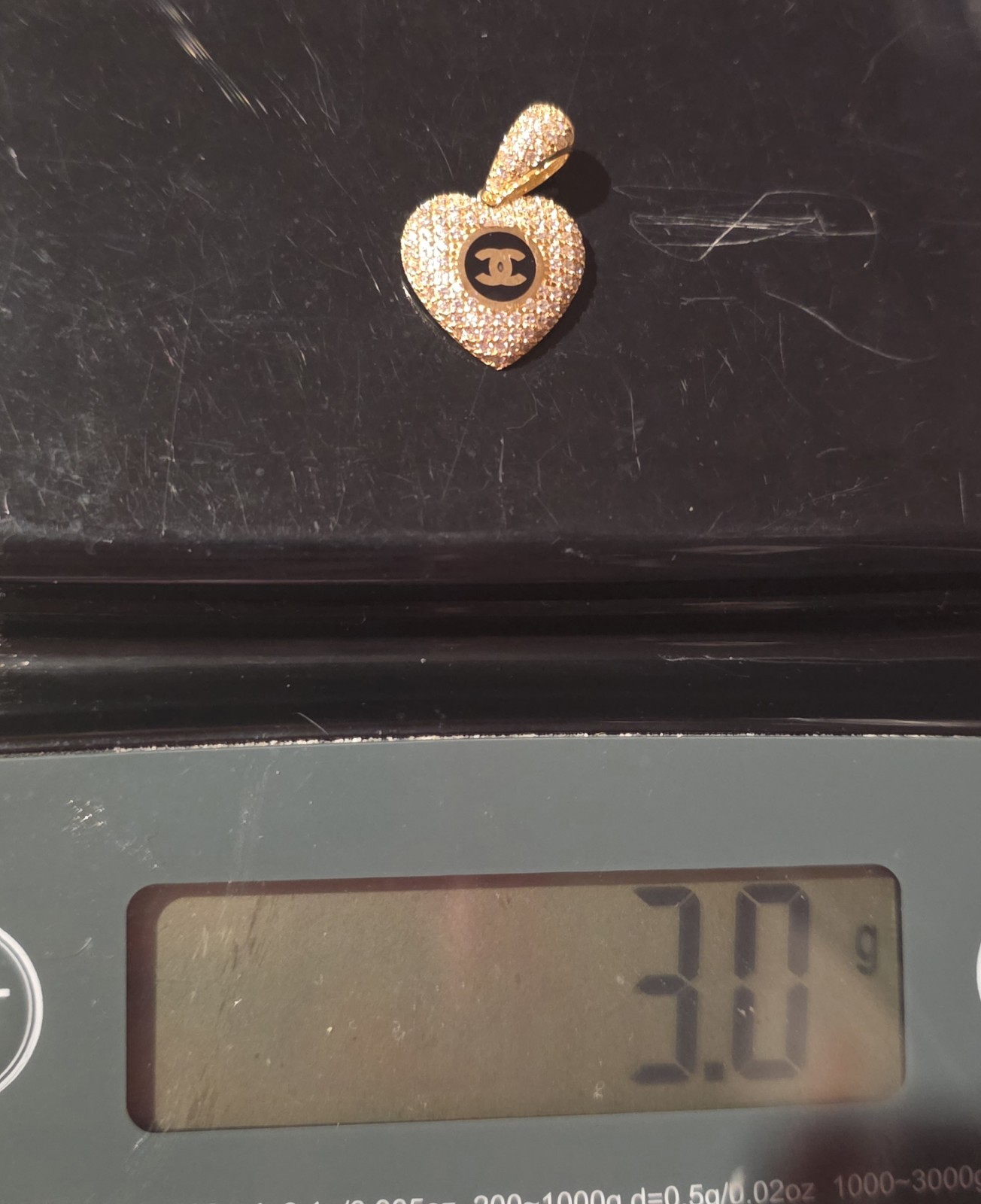 14K REAL GOLD LETTER C PENDENT
