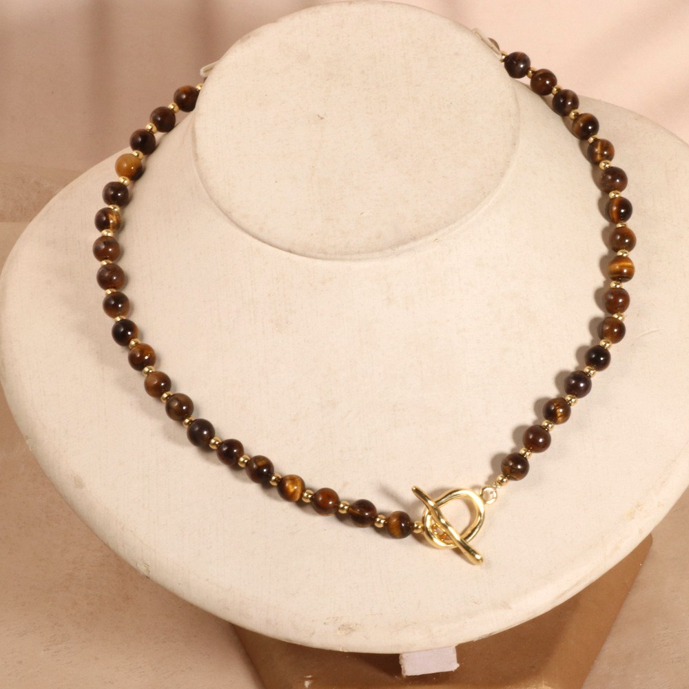 Vintage French OT Clasp Beaded Choker |Handmade Layering Women Crystal Necklace