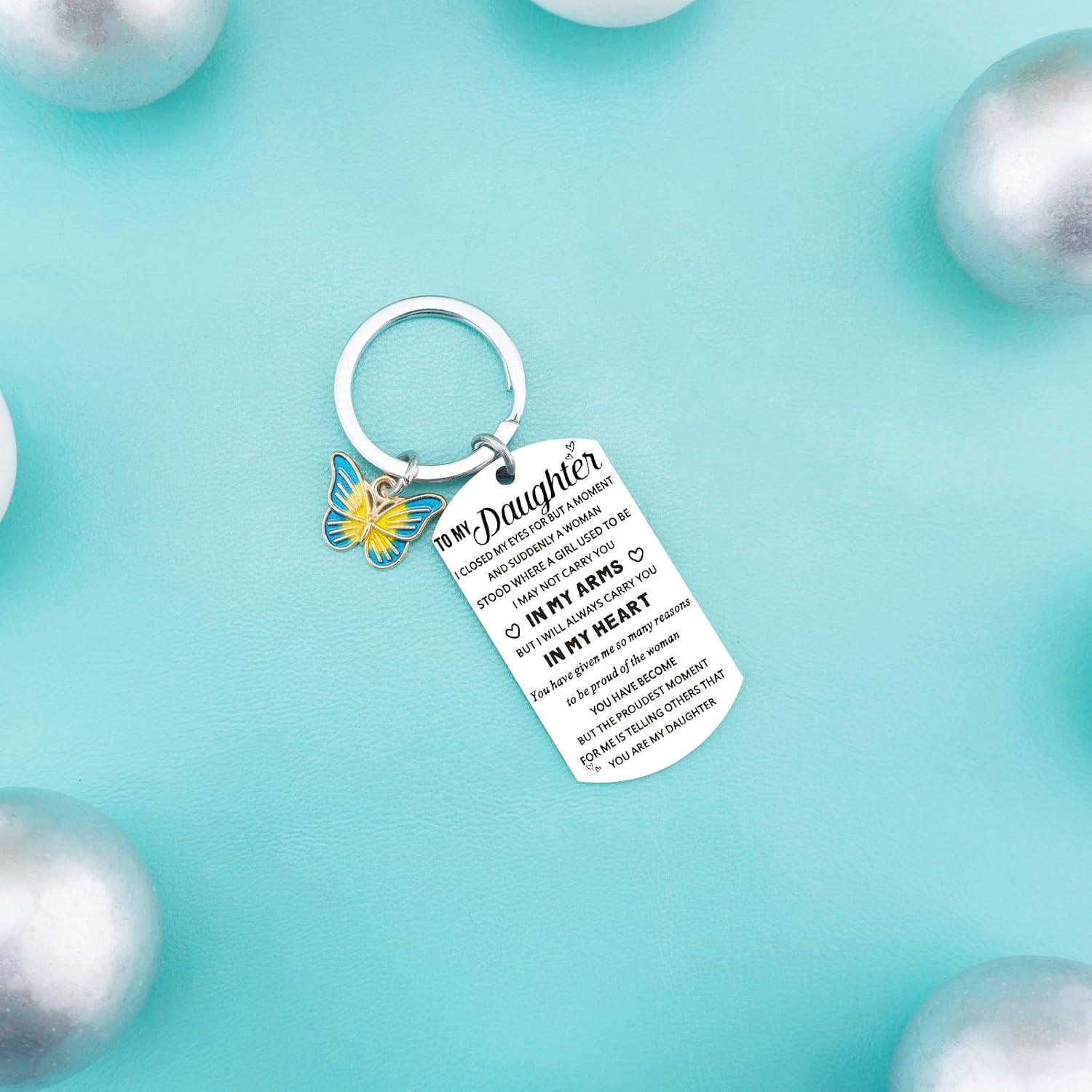 Daughter Gifts for Adults To My Daughter Keychain Mothers Day Christmas Birthday