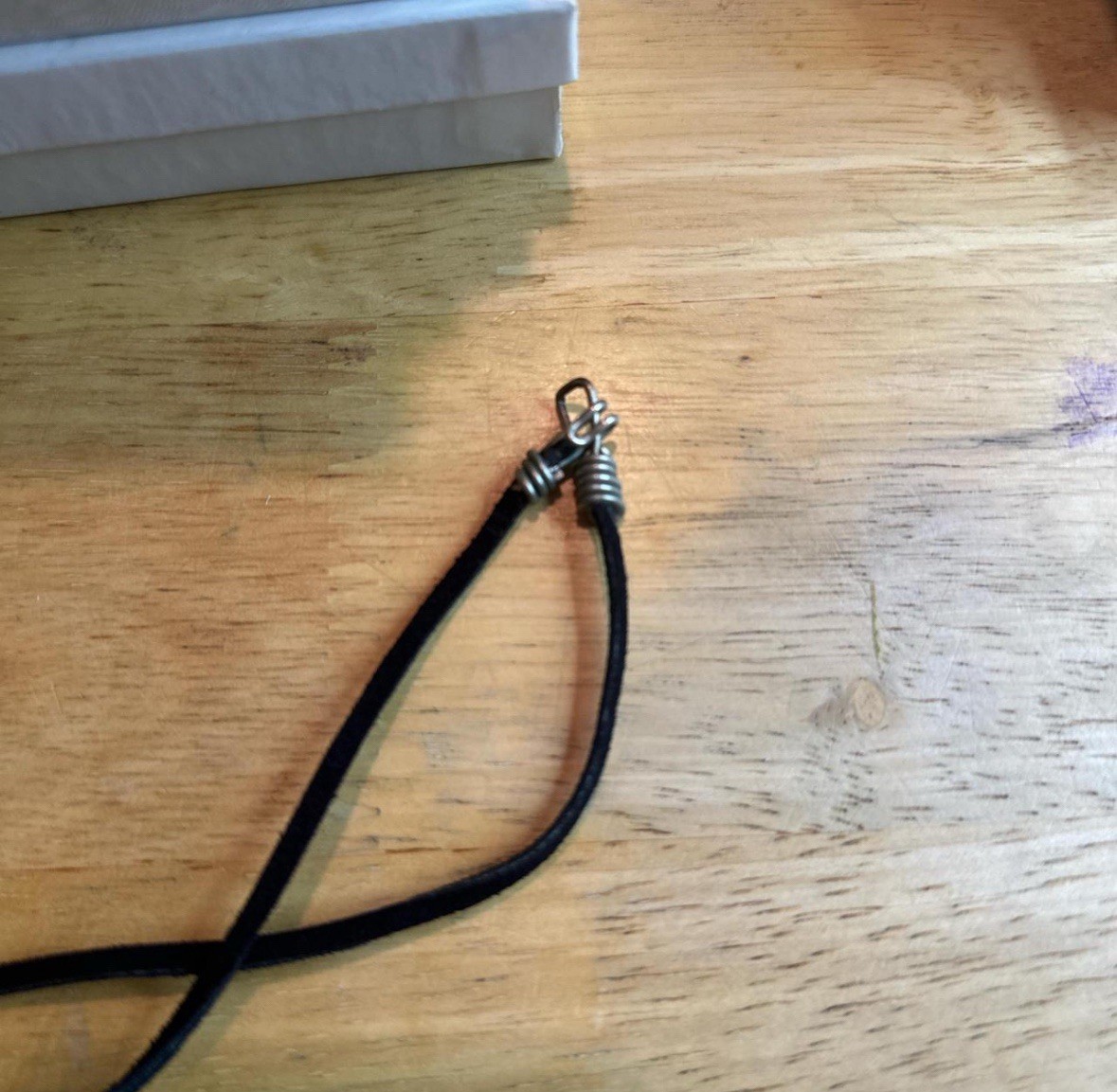 Black Onyx Bear Necklace With Leather And Hook Metal Close