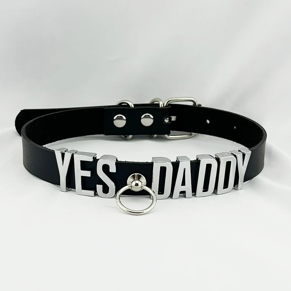 Collar BDSM Gift Pu Leather Custom Choker Necklace Punk DIY Chocker Party N7