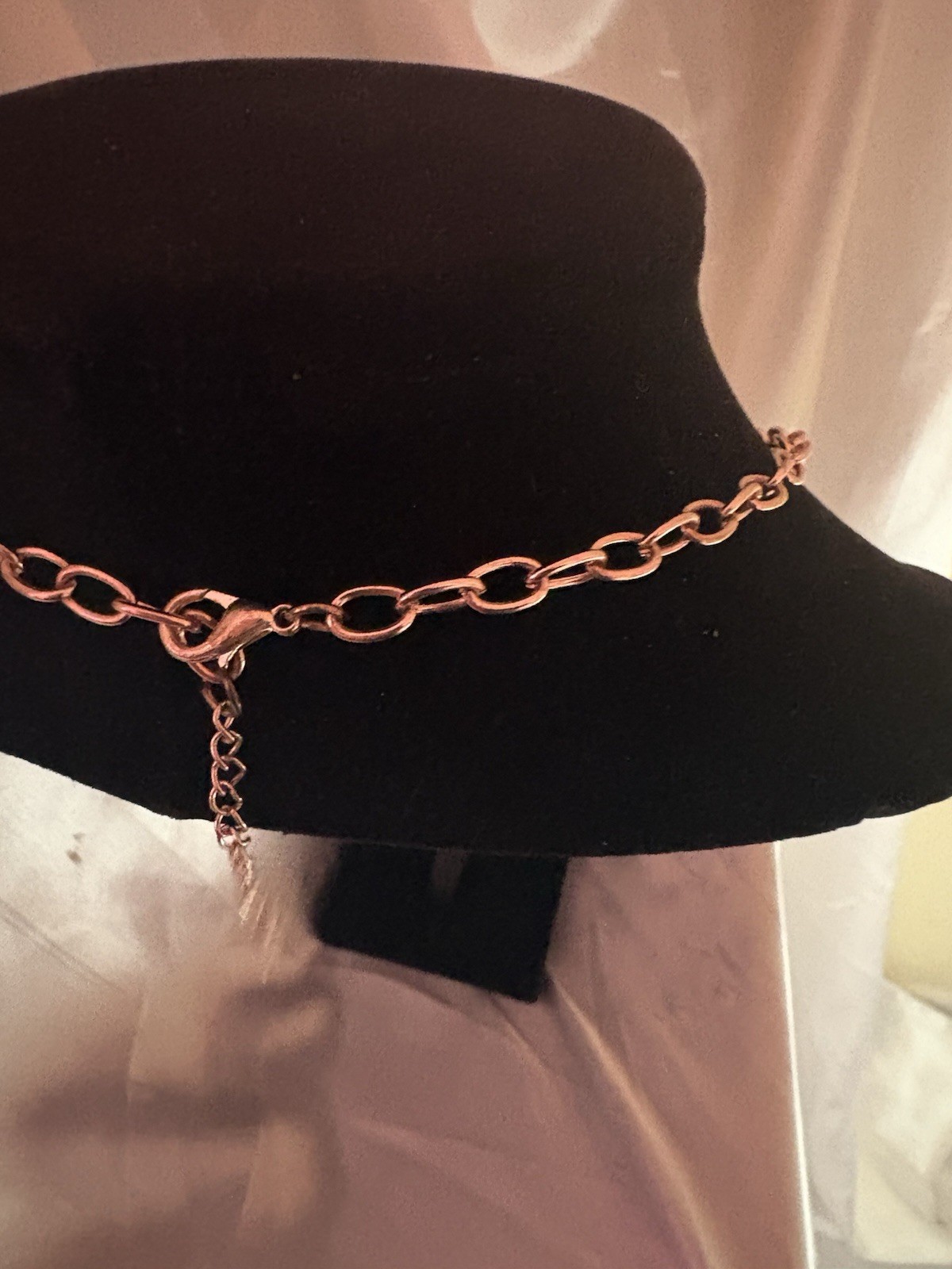 Floral Rose Gold Statement, Necklace With Adjustable Chain ￼