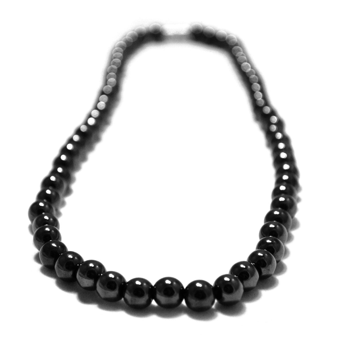Fashion Black Magnetic Hematite Beads Health Care Necklace Women Men Jewelry