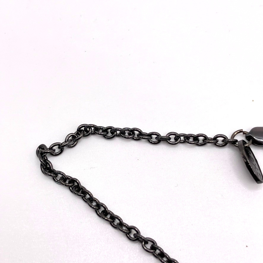 Pink Y Drop necklace black tone metal 46cm adjustable Next costume jewellery