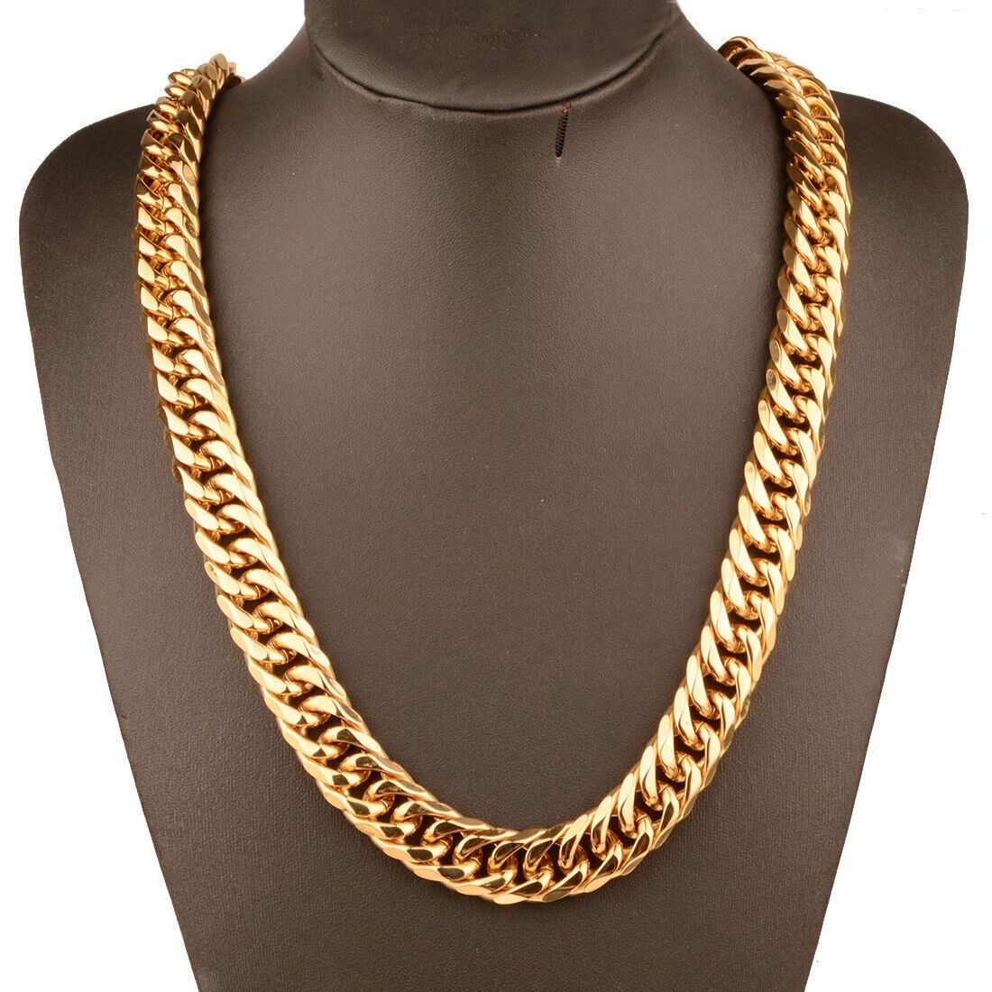 9/13/16/19mm Heavy Stainless Steel Curb Cuban Chain Men’s Women’s Necklace 7-40″