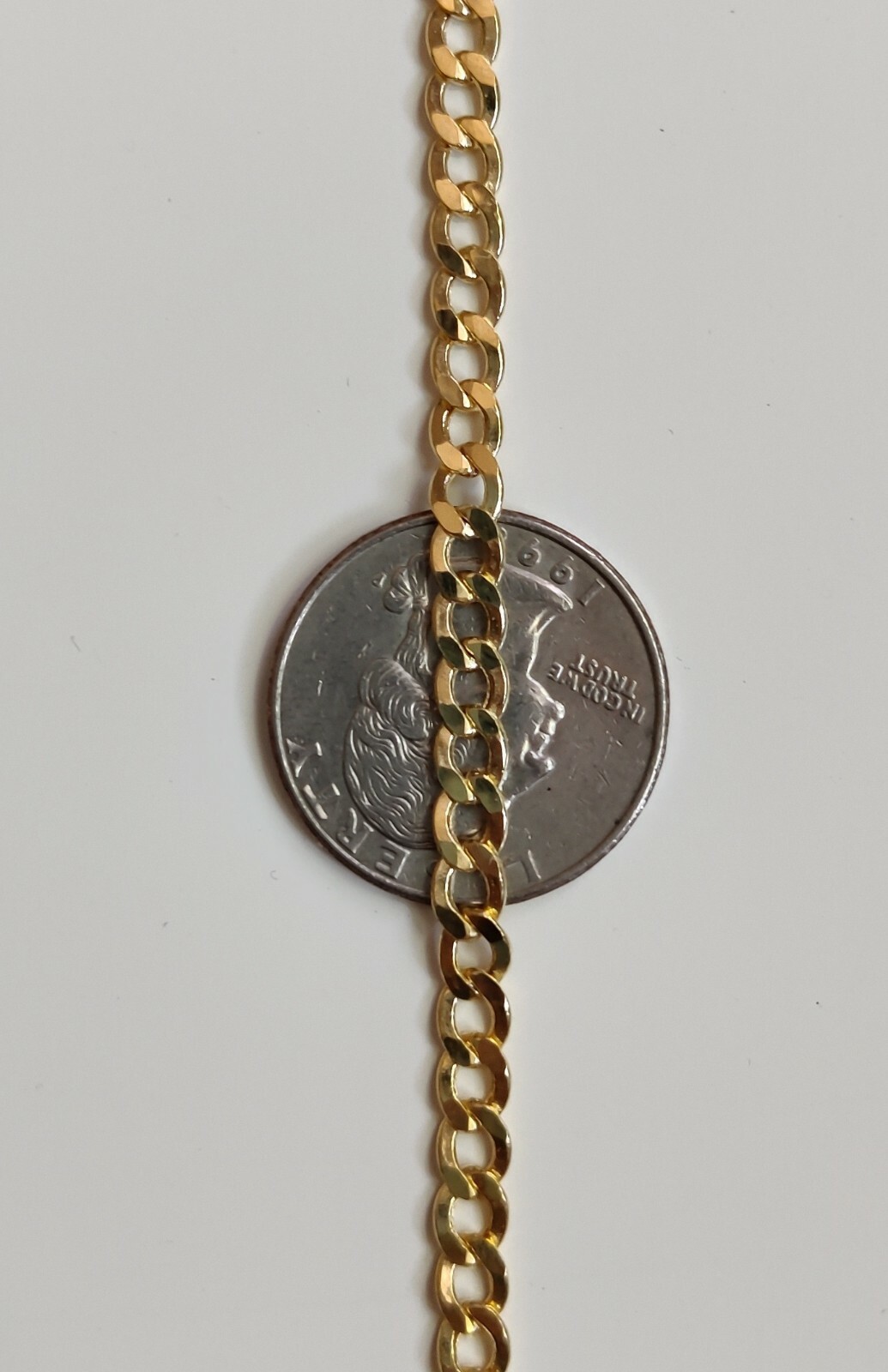 4.5 MM Solid 10K Cuban Link Chain, 16″, 18″, 20″, 22″, 24″ Gold Chain Necklace
