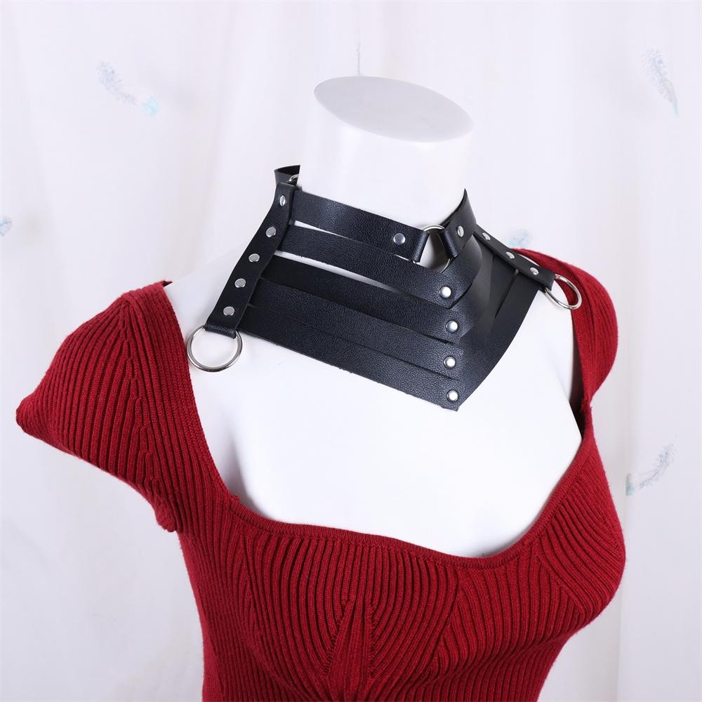 Black Gothic Punk Leather Choker Necklace Rivet Collar Beautiful Jewelry Gift
